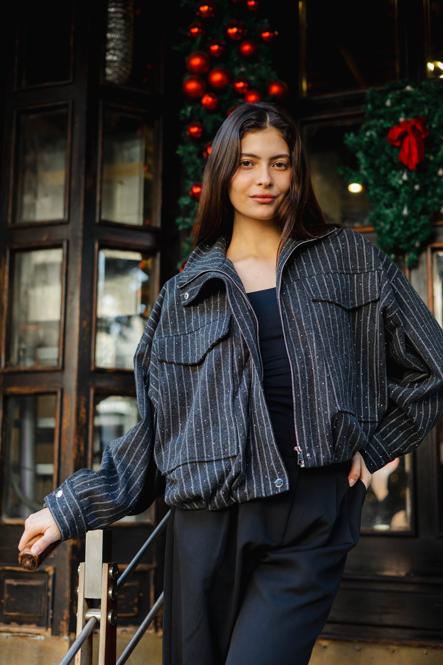 Star Daze Jacket in Dark Grey