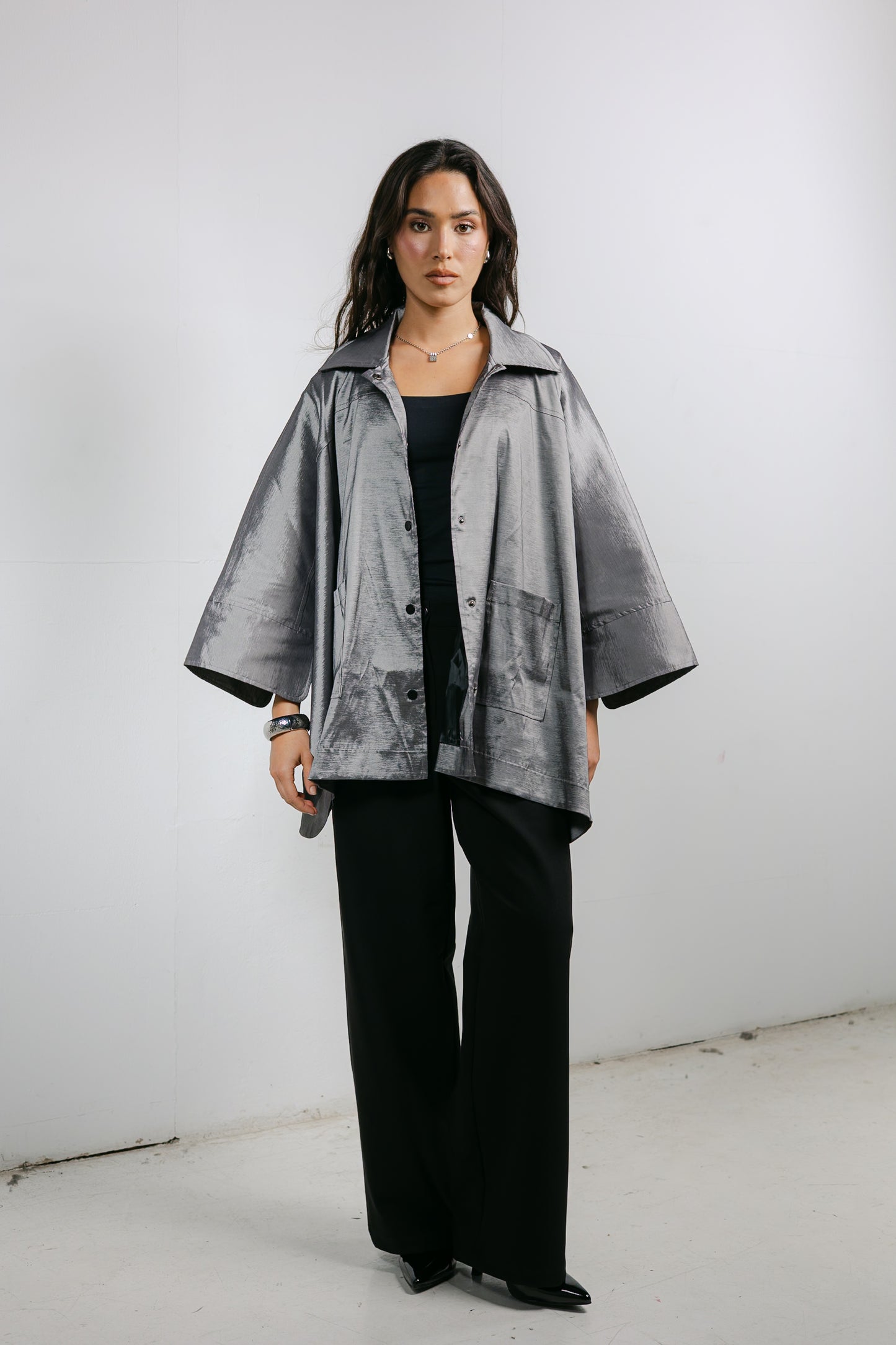 Shine On Cape in Silver
