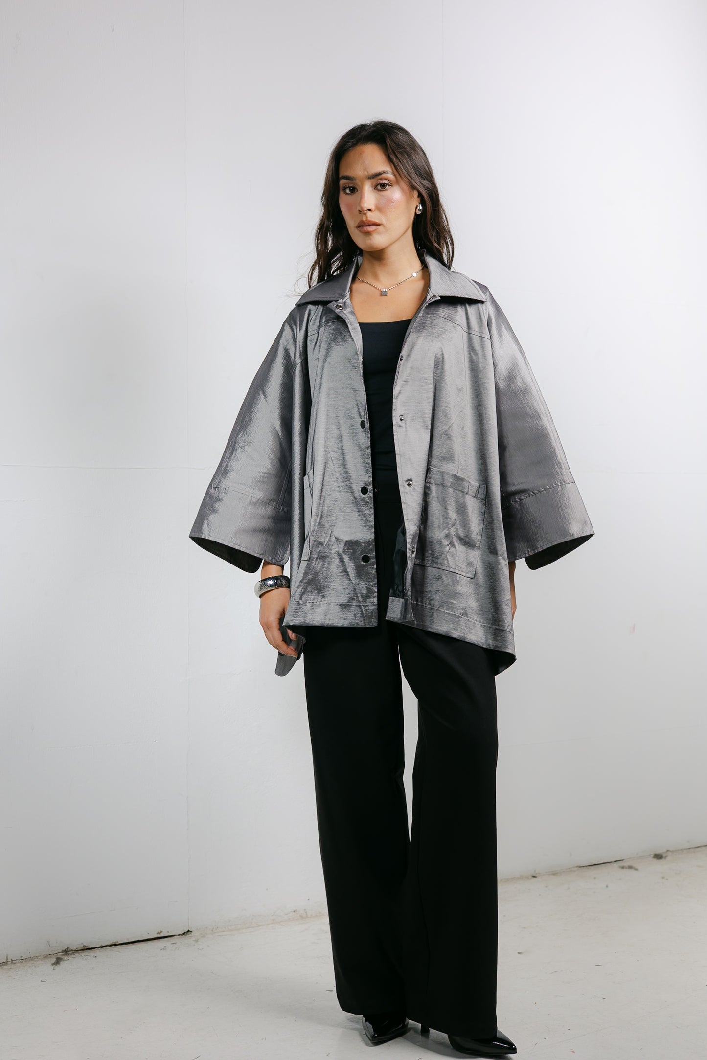 Shine On Cape in Silver
