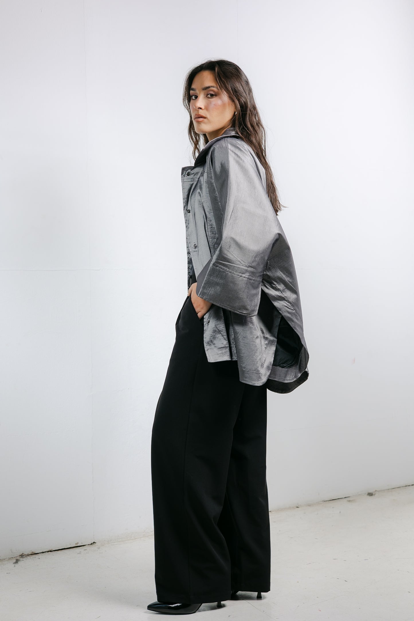 Shine On Cape in Silver