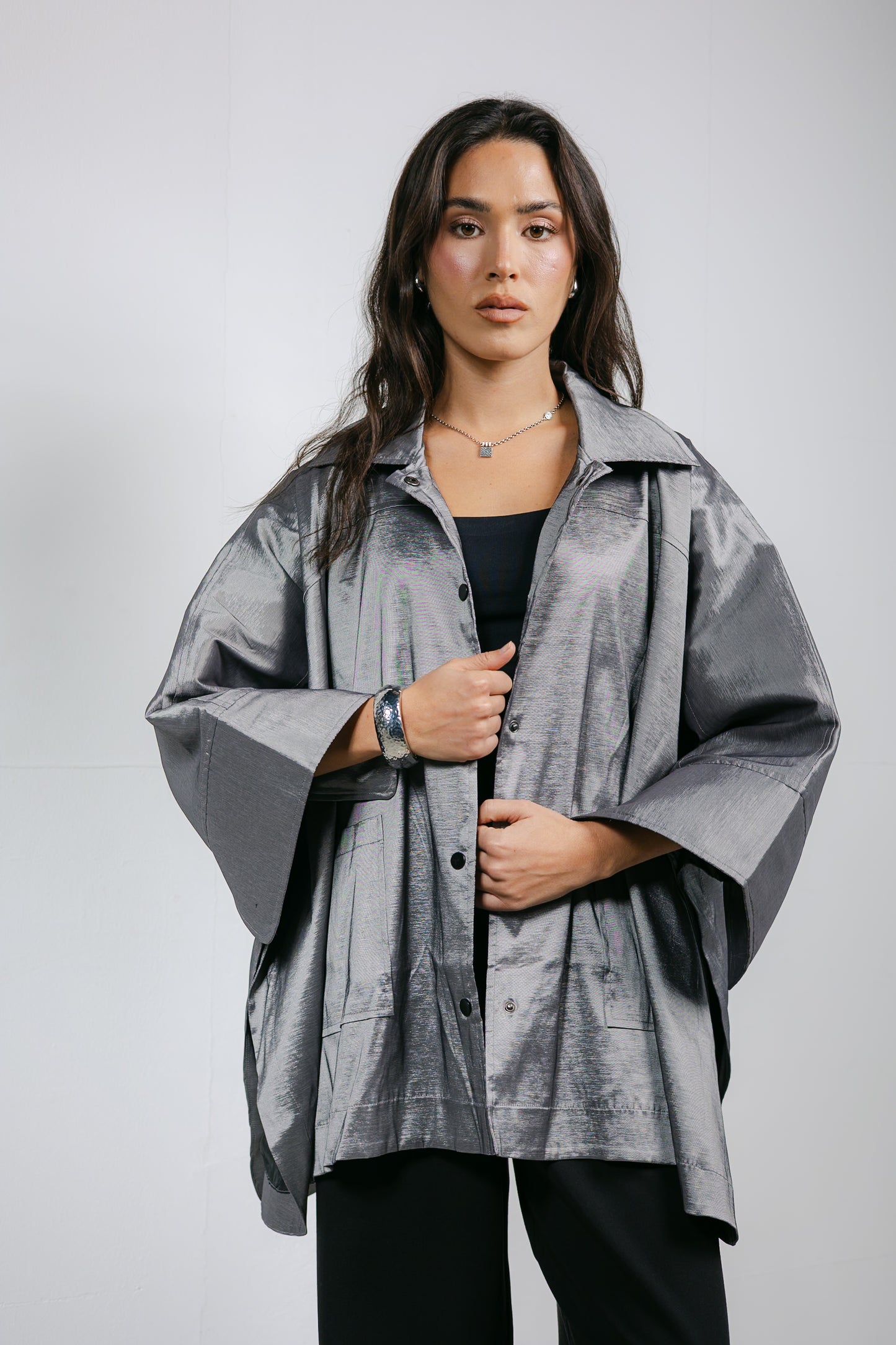Shine On Cape in Silver