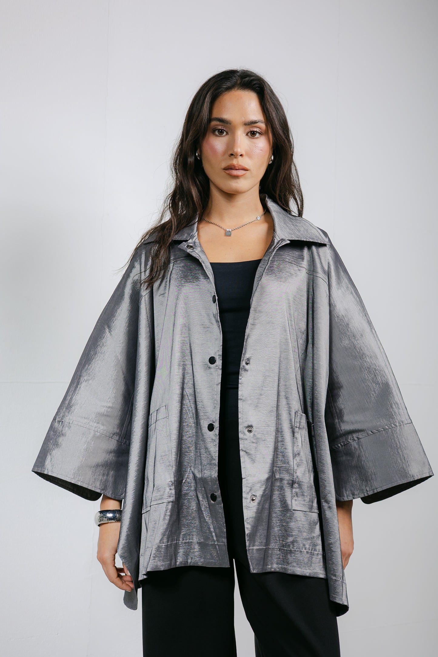 Shine On Cape in Silver