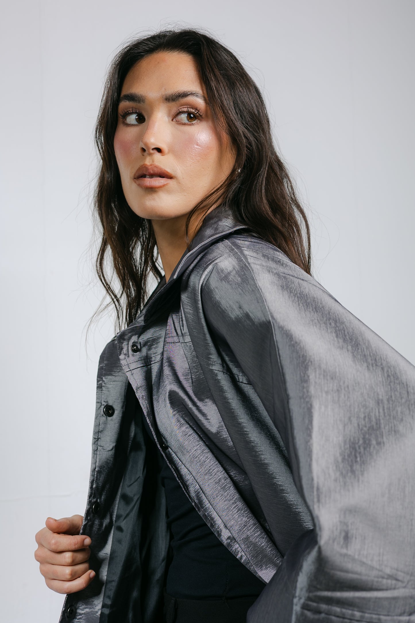 Shine On Cape in Silver