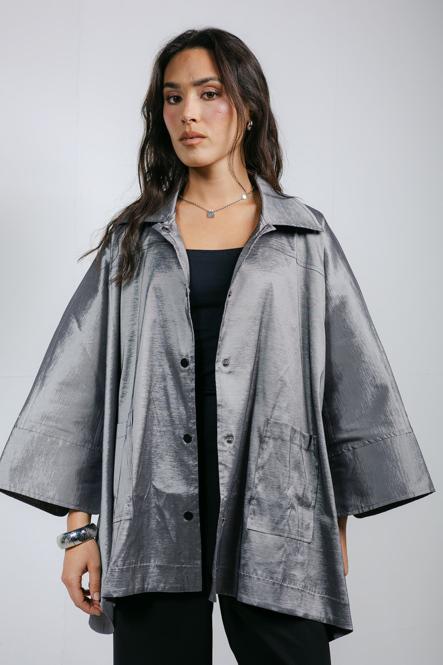 Shine On Cape in Silver