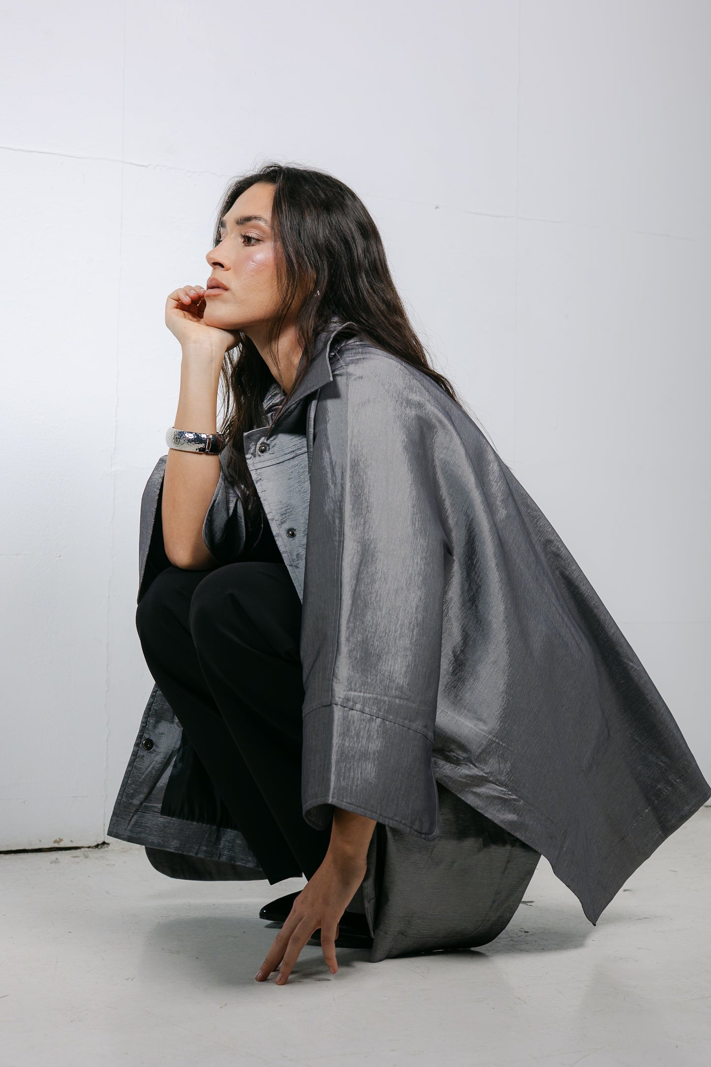 Shine On Cape in Silver