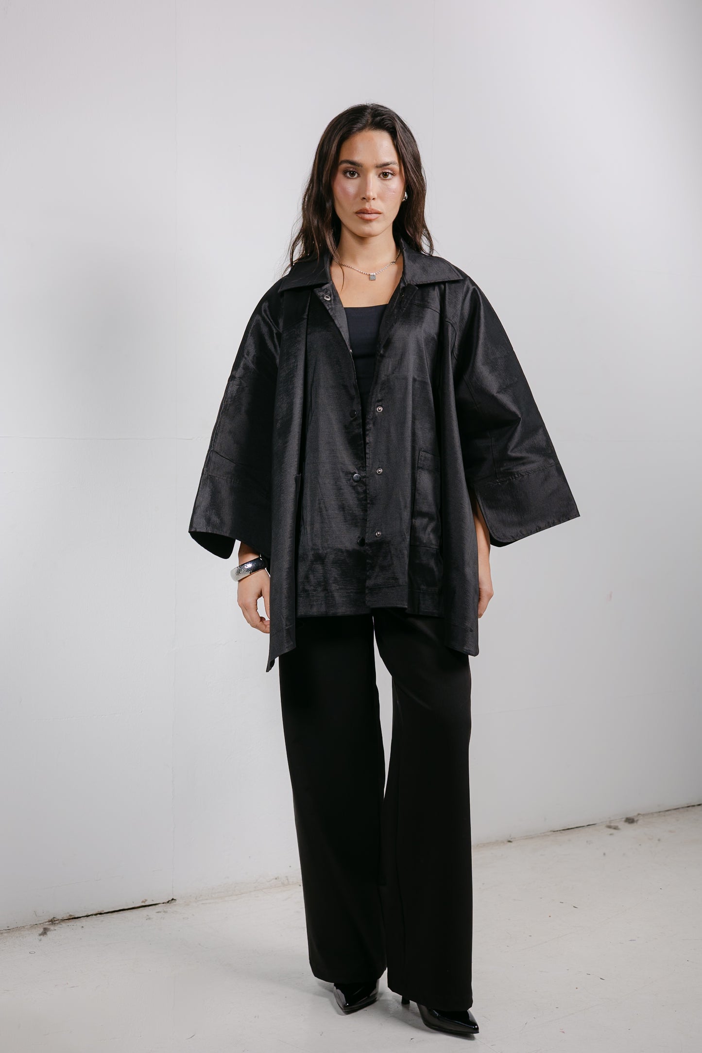 Shine On Cape in Black