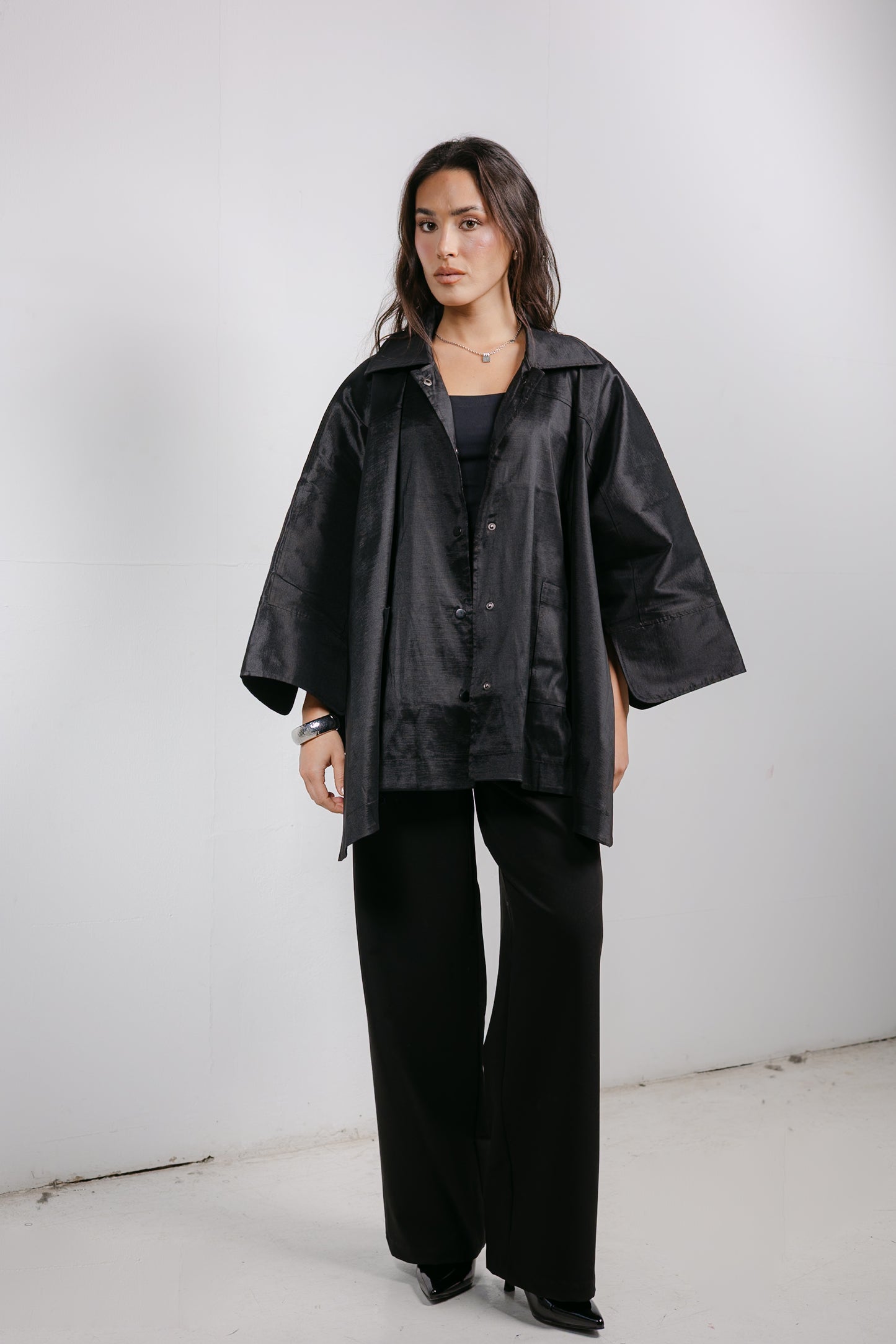 Shine On Cape in Black