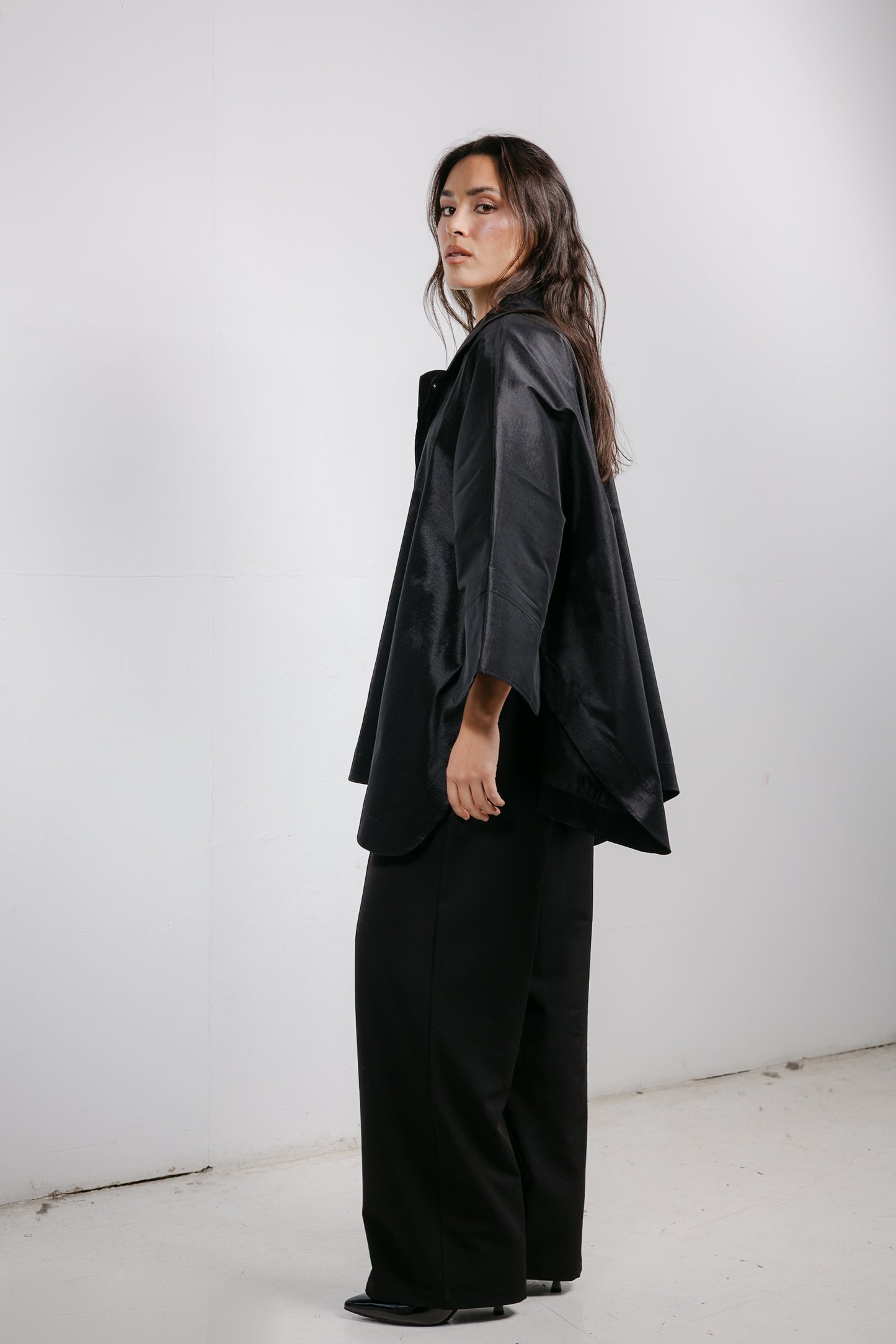 Shine On Cape in Black