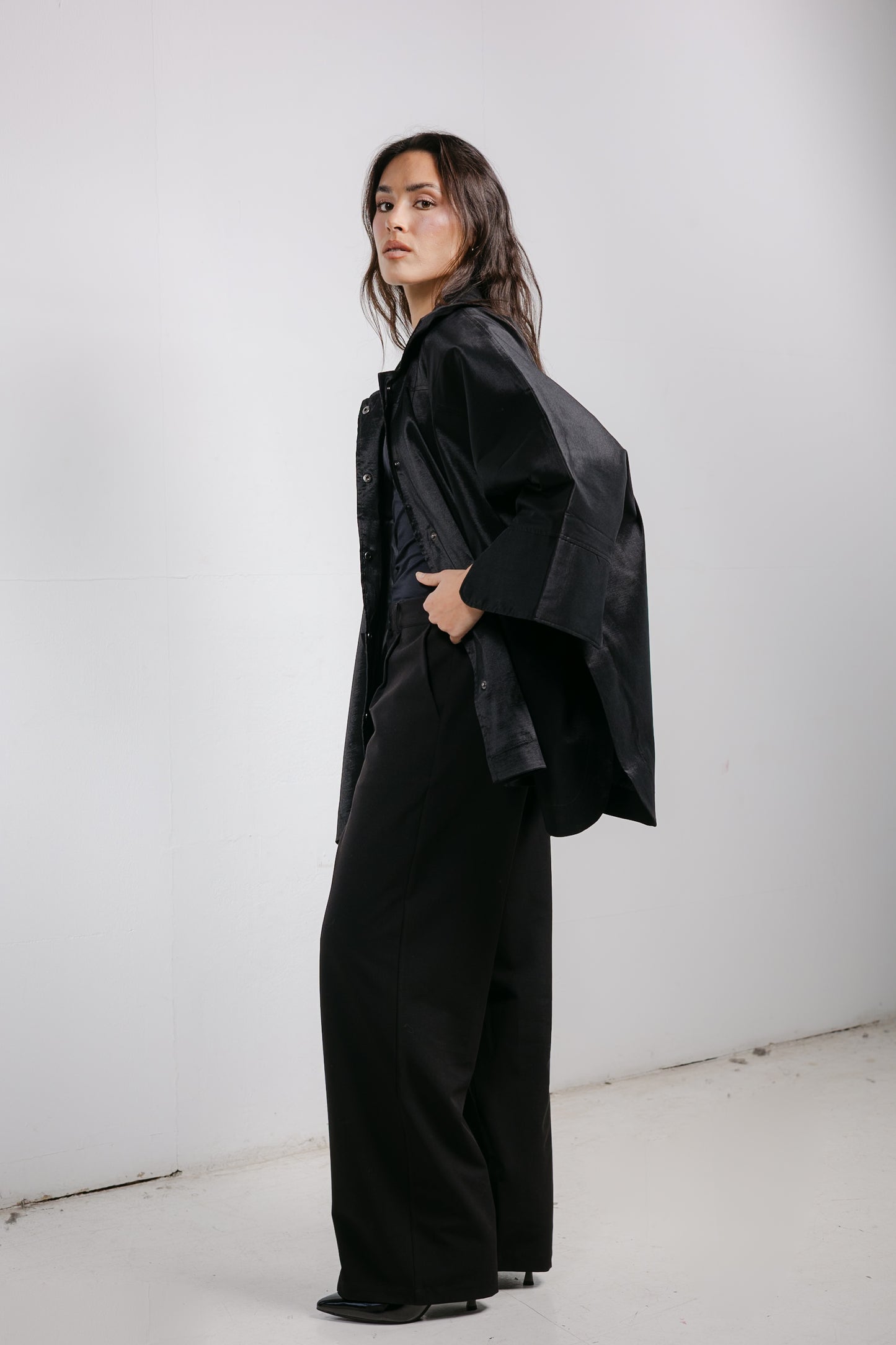 Shine On Cape in Black