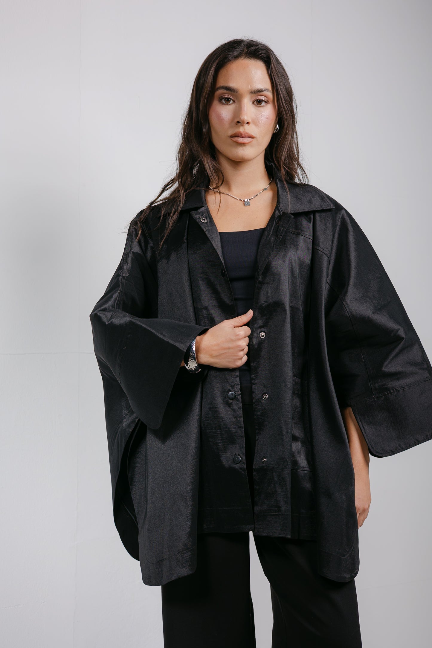 Shine On Cape in Black