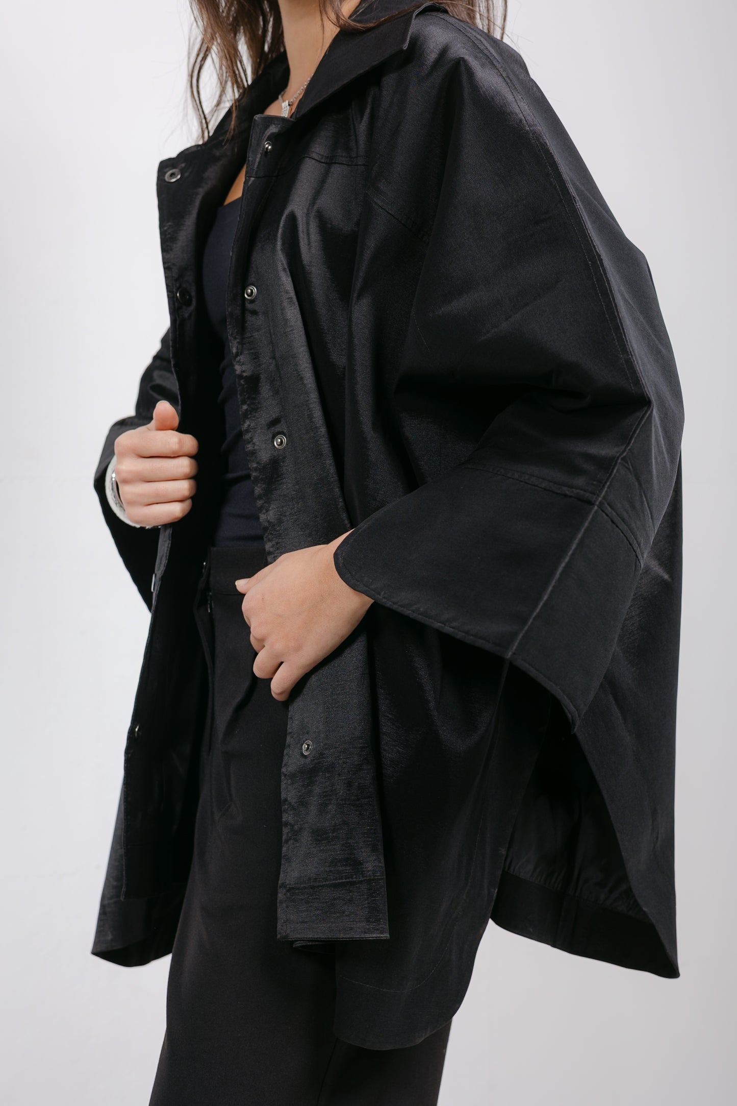 Shine On Cape in Black