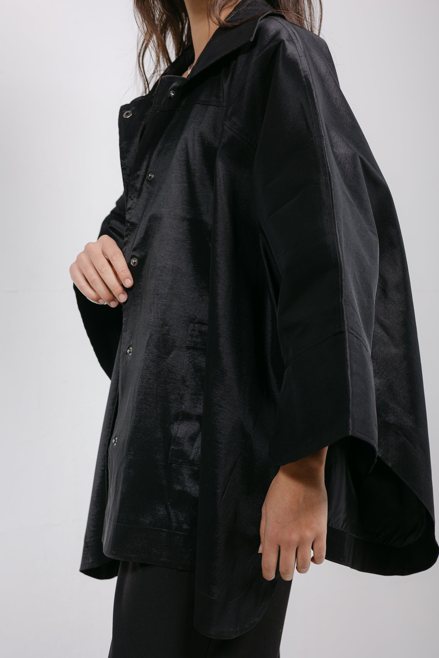 Shine On Cape in Black