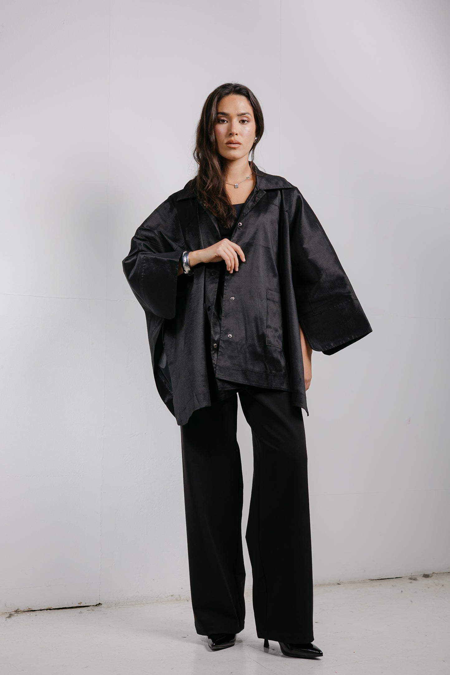 Shine On Cape in Black