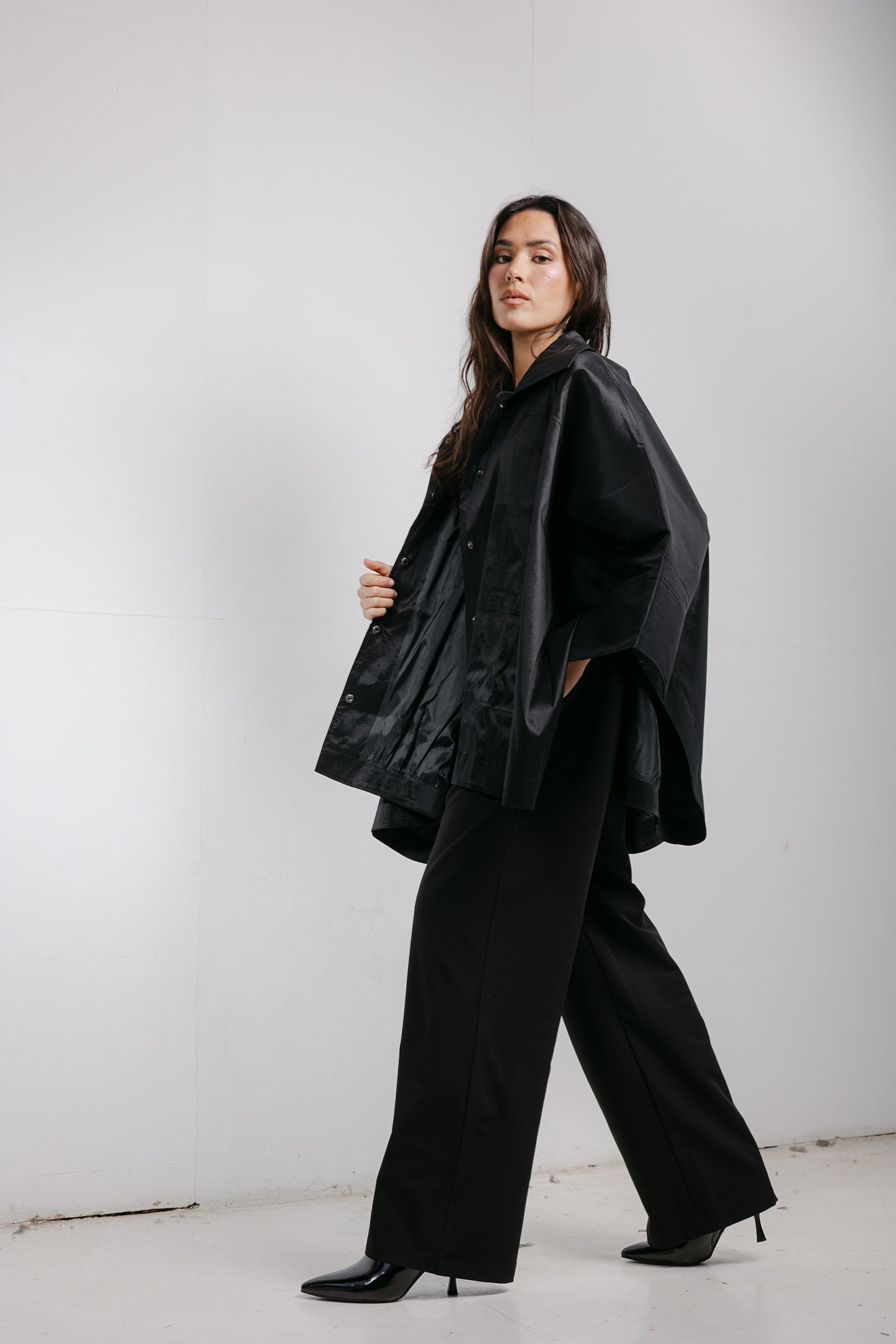 Shine On Cape in Black