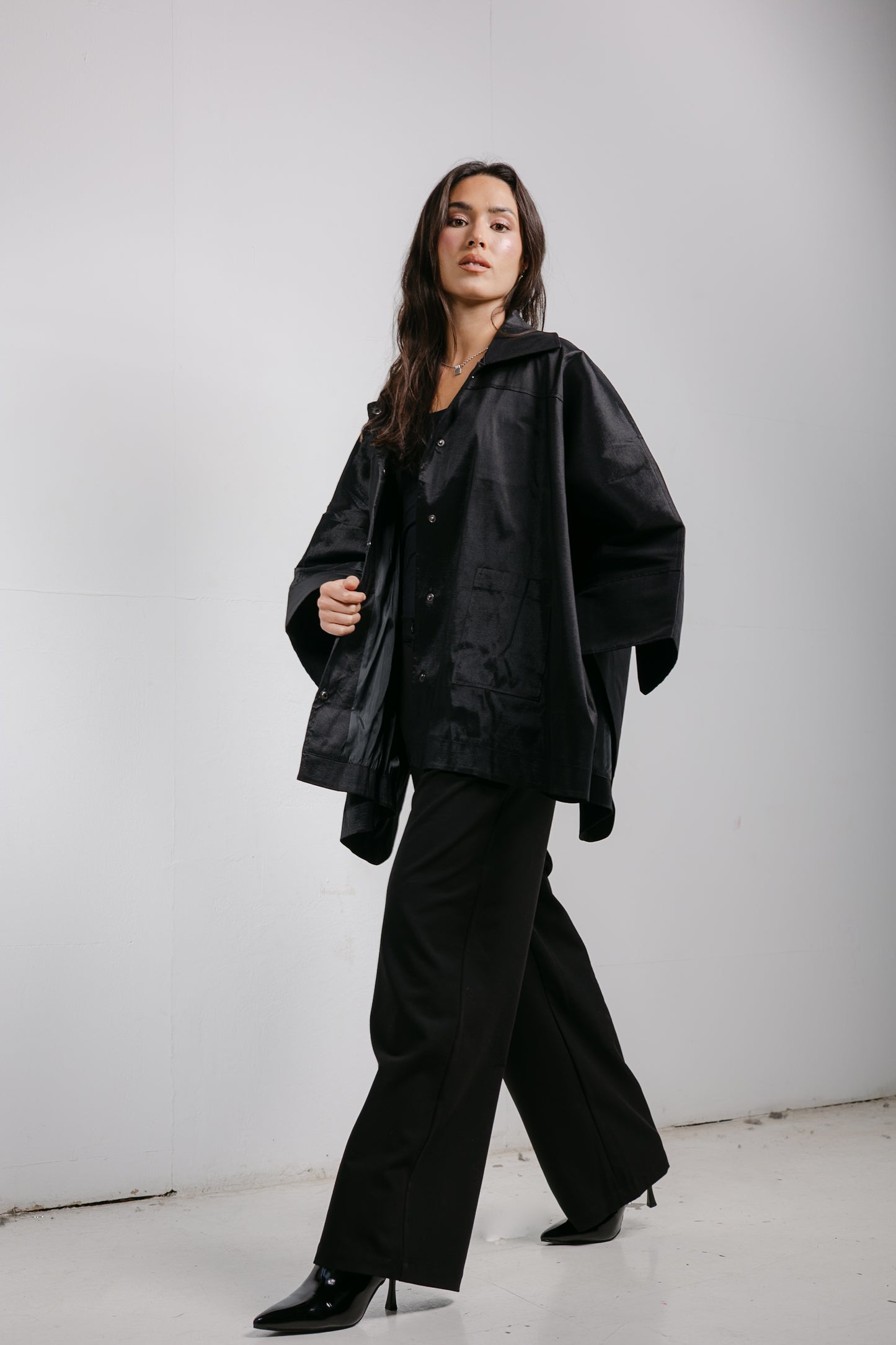 Shine On Cape in Black