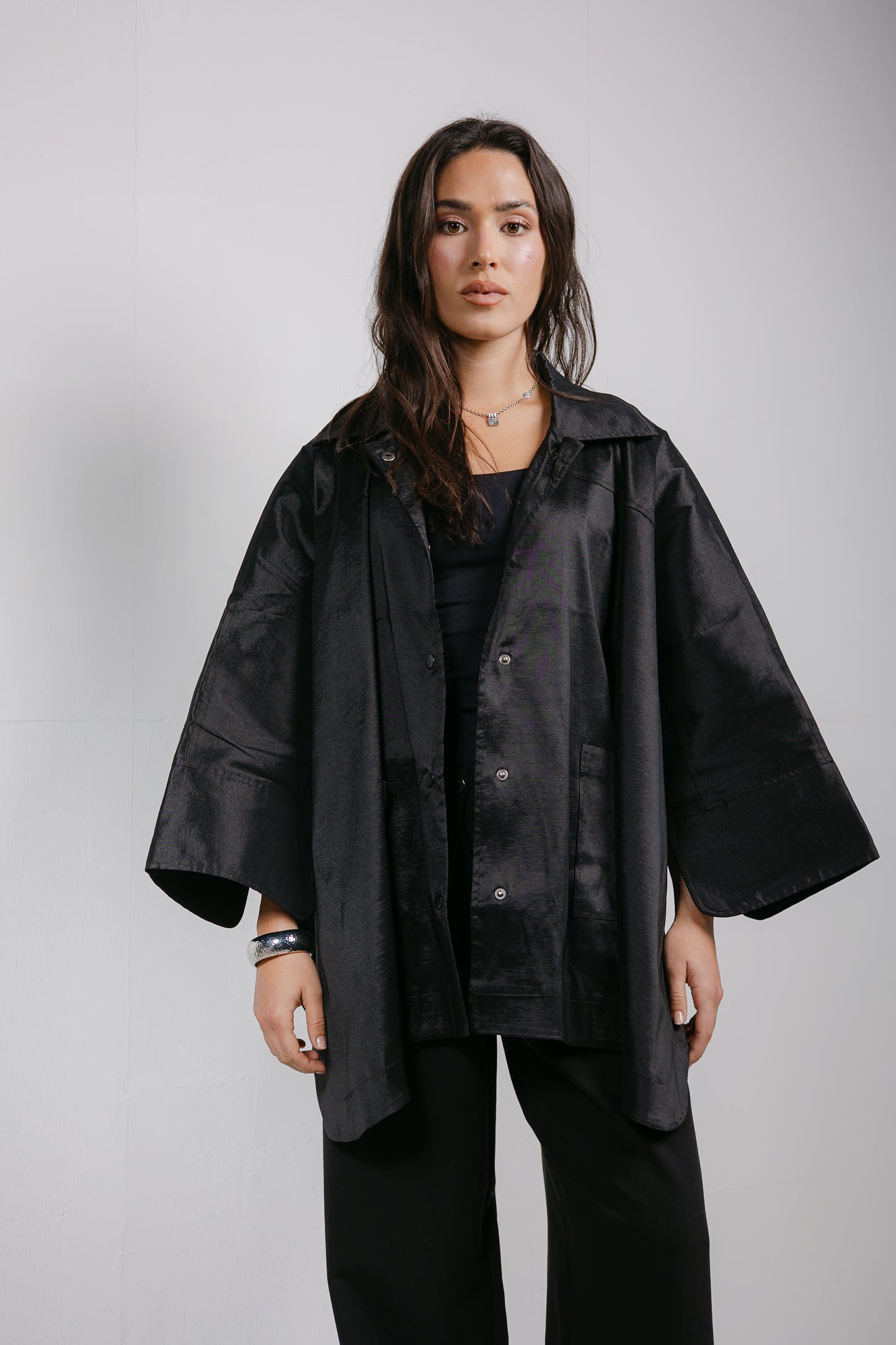 Shine On Cape in Black