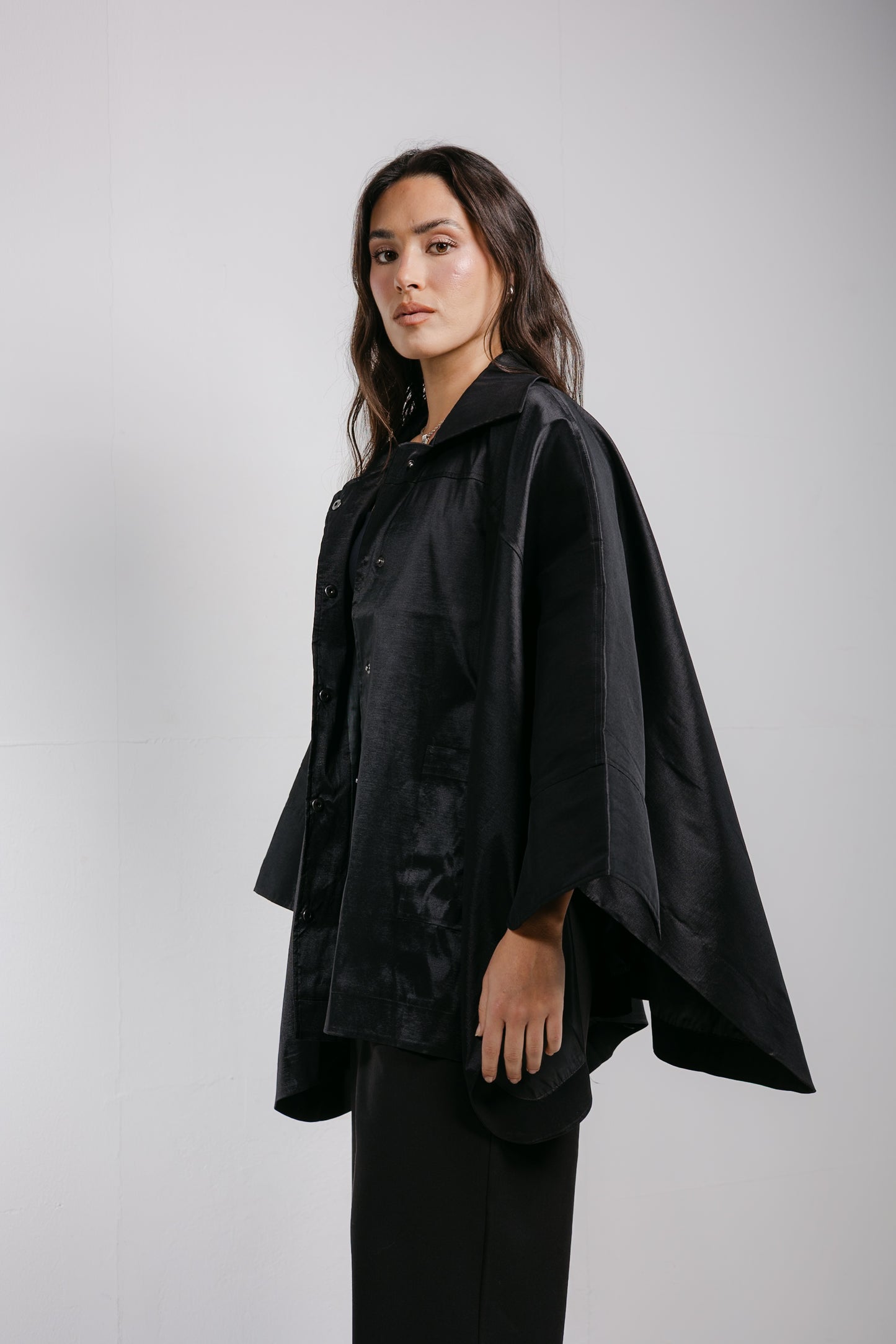 Shine On Cape in Black