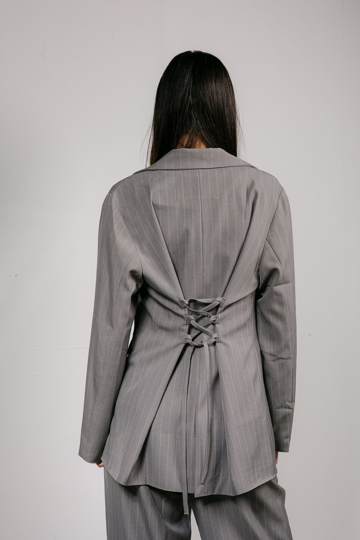 Big Girl Blazer Set in Grey