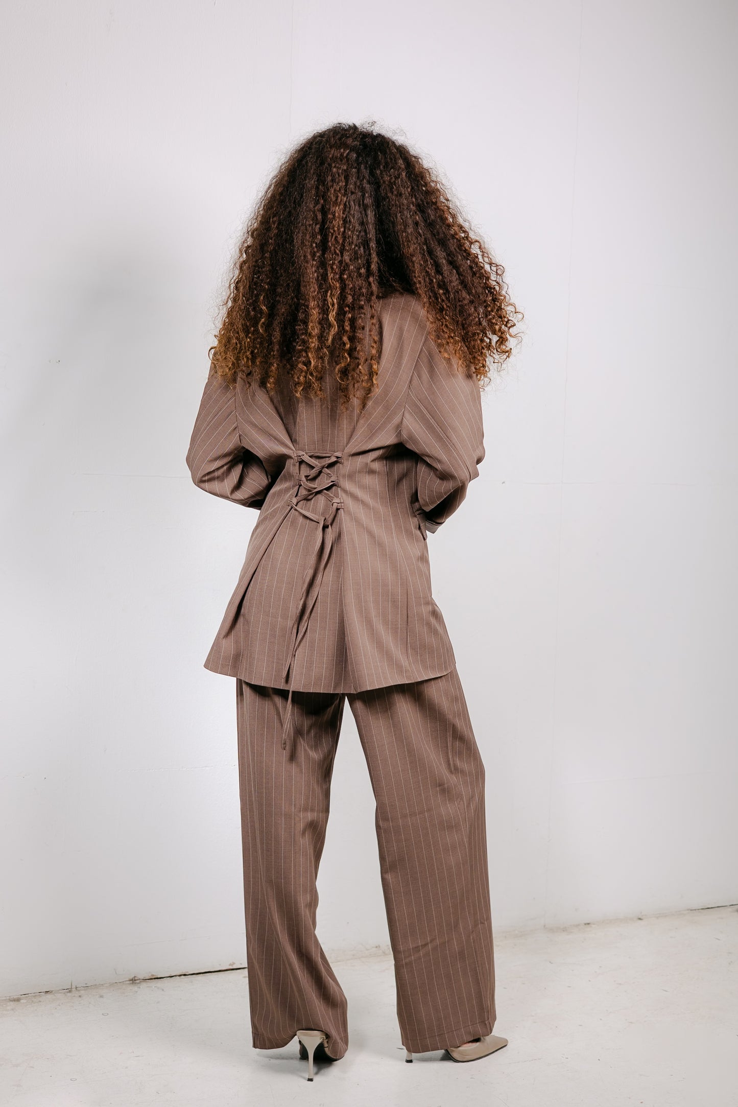 Big Girl Blazer Set in Brown