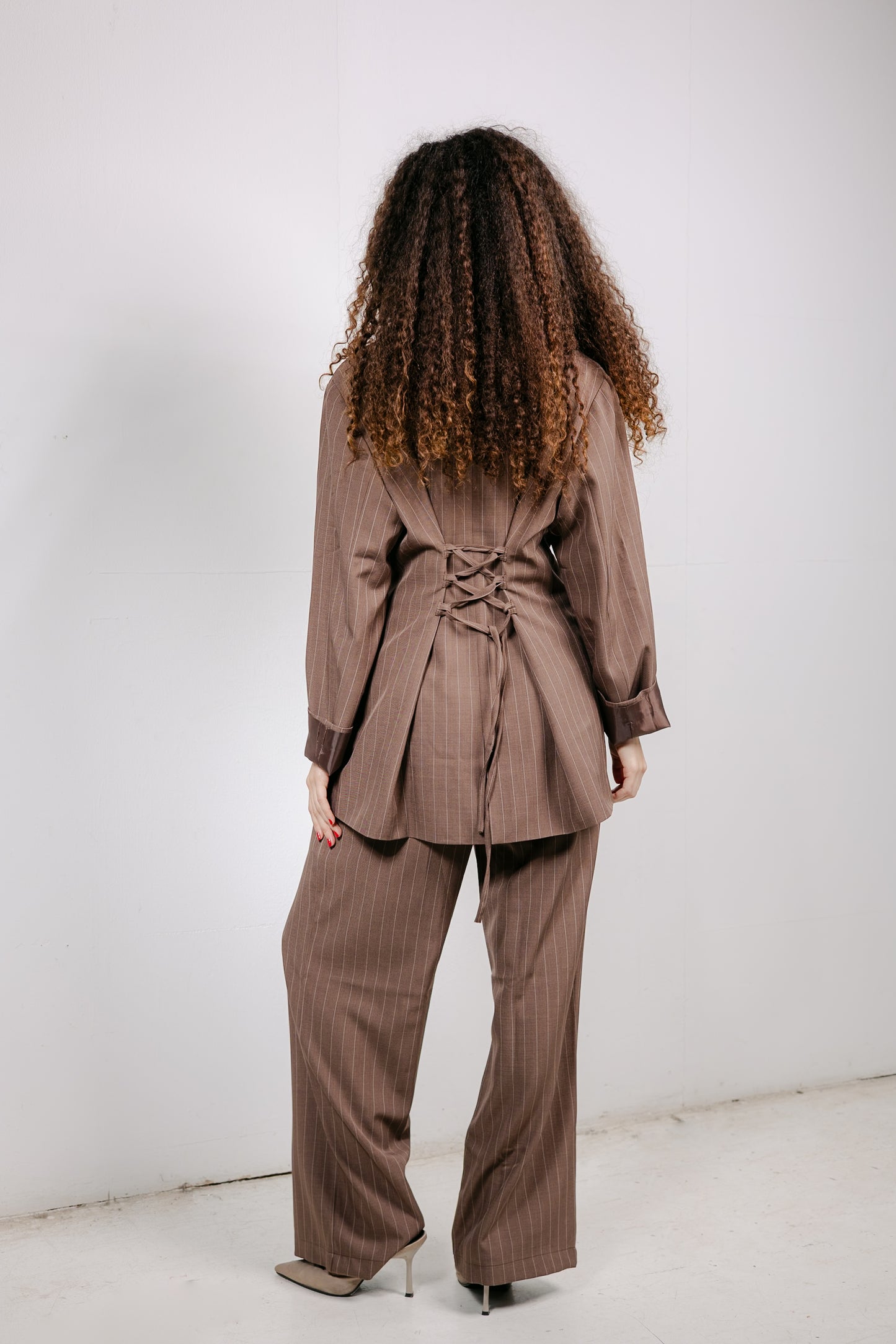 Big Girl Blazer Set in Brown
