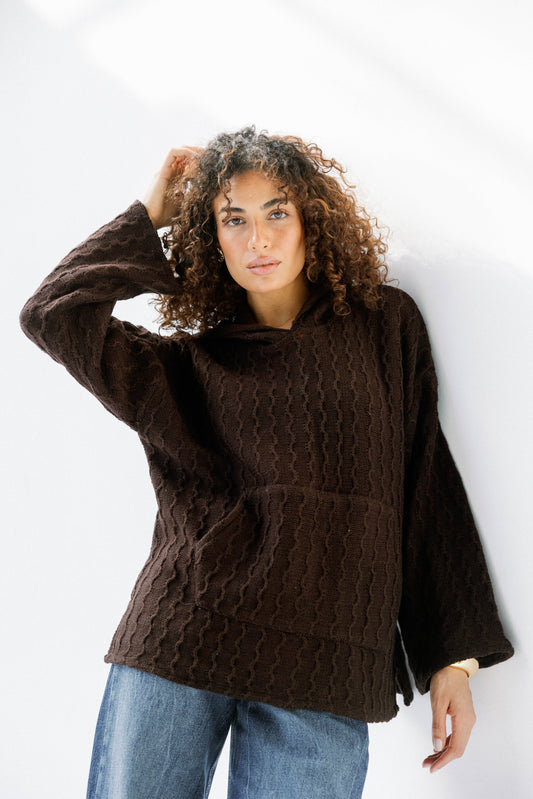 Sweet Nothing hoodie in Brown