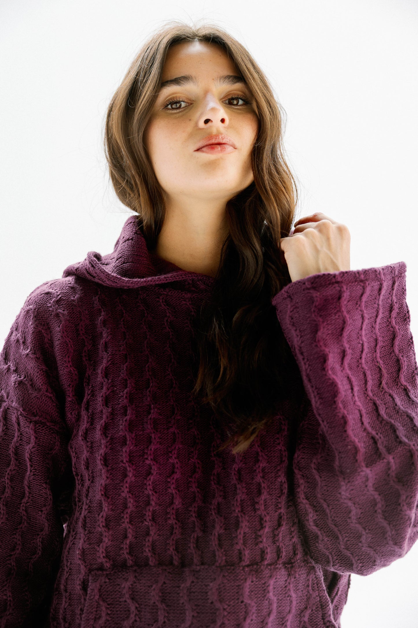 Sweet Nothing hoodie in burgundy