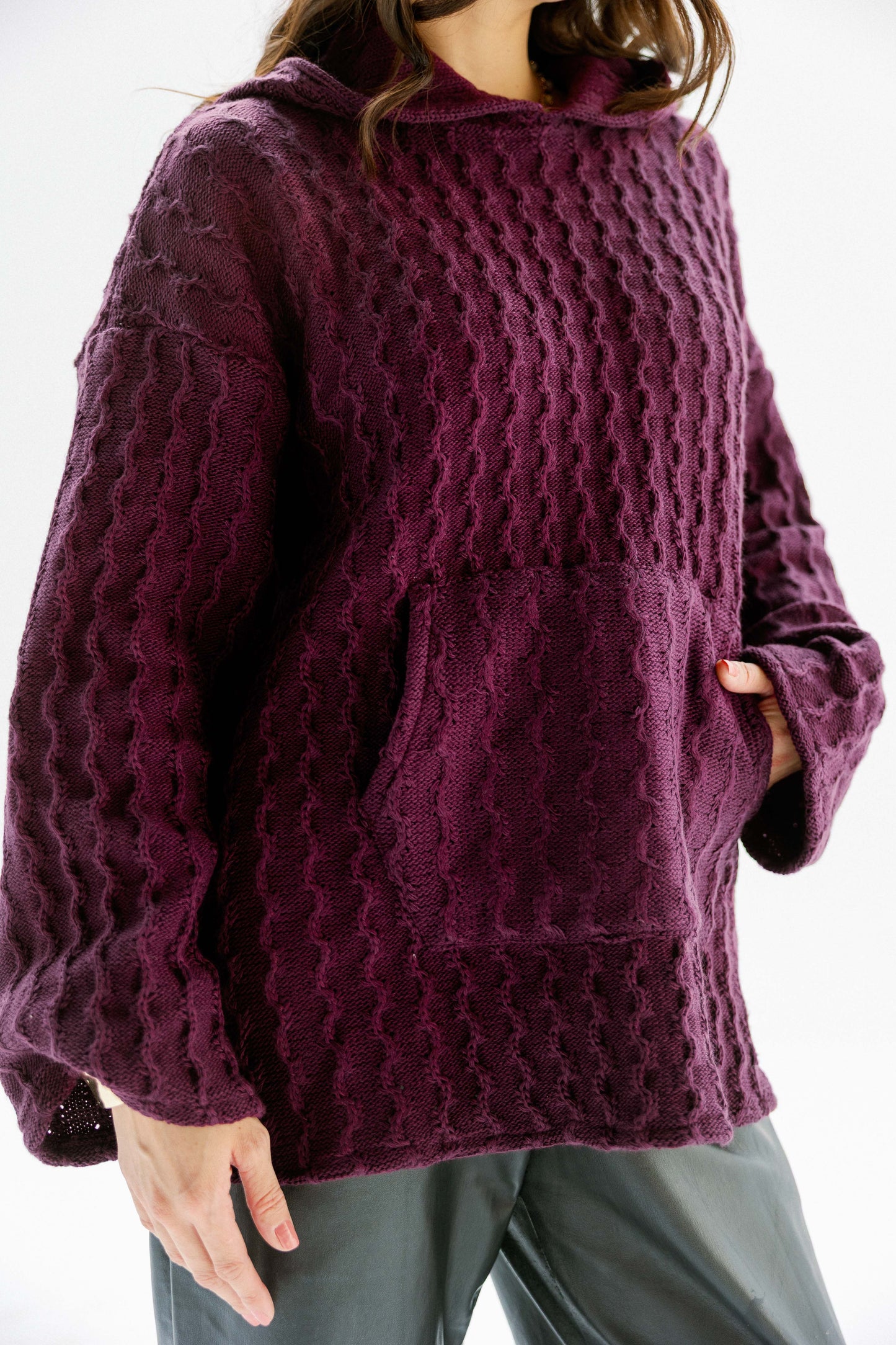 Sweet Nothing hoodie in burgundy