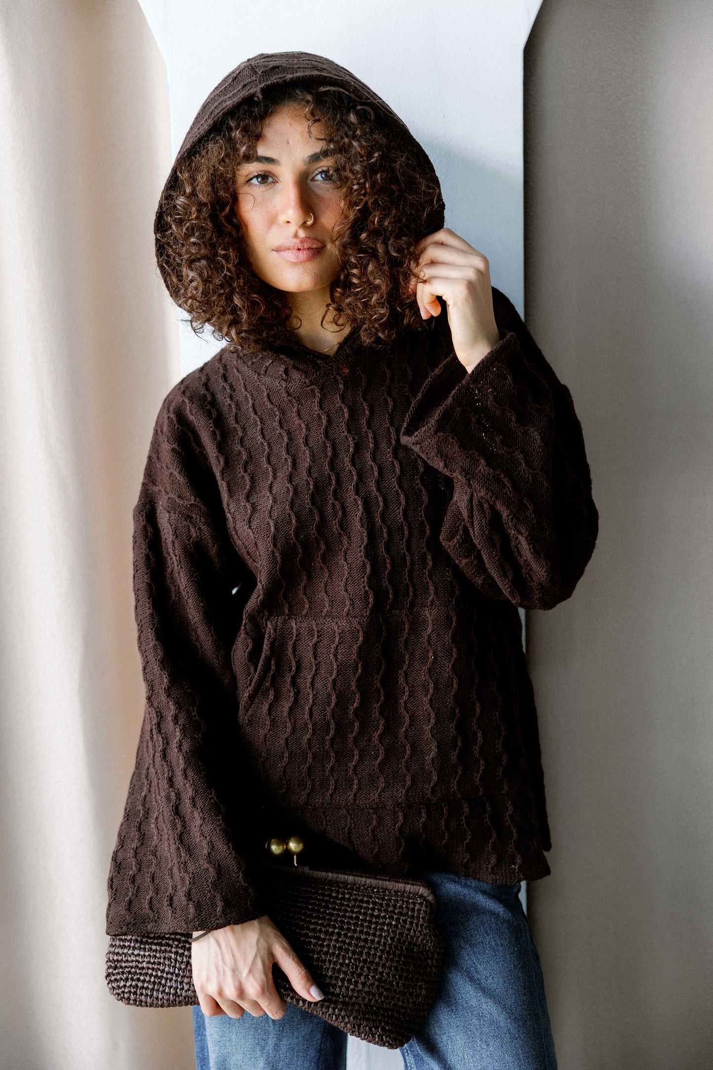 Sweet Nothing hoodie in Brown