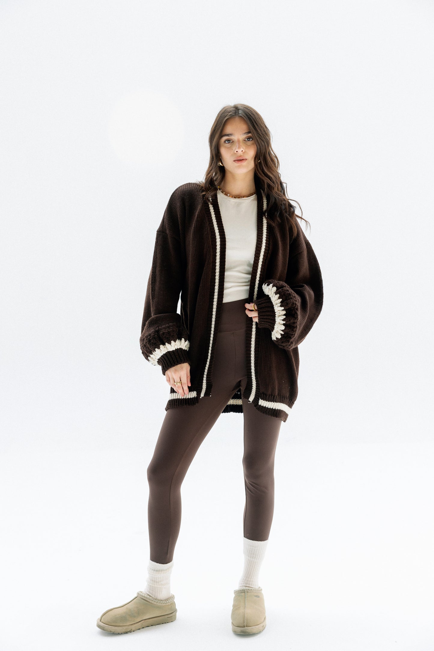 (Pre-Order) The Aura Cardigan in Brown