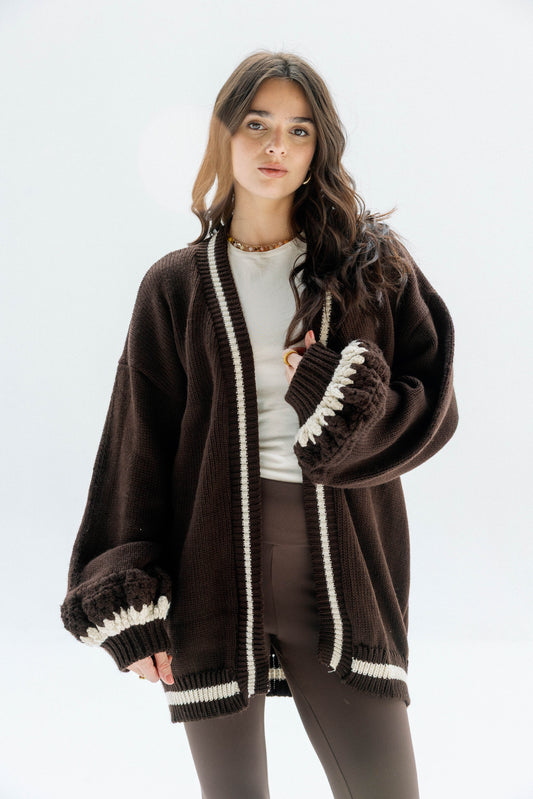 (Pre-Order) The Aura Cardigan in Brown