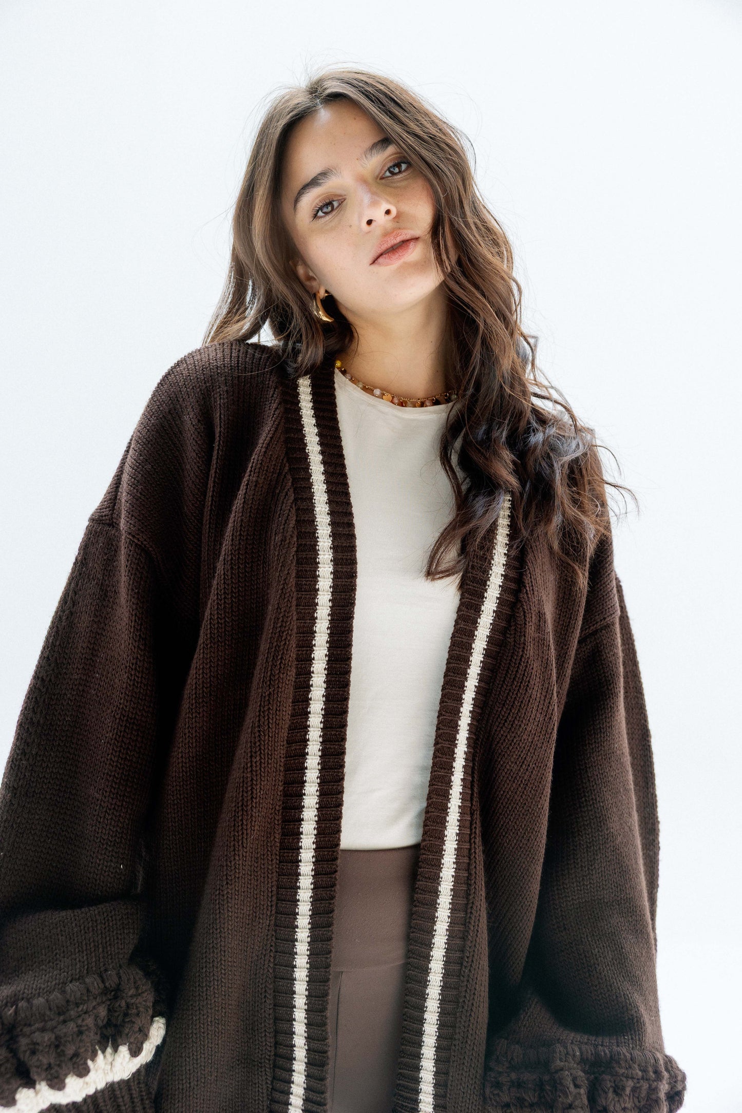 (Pre-Order) The Aura Cardigan in Brown