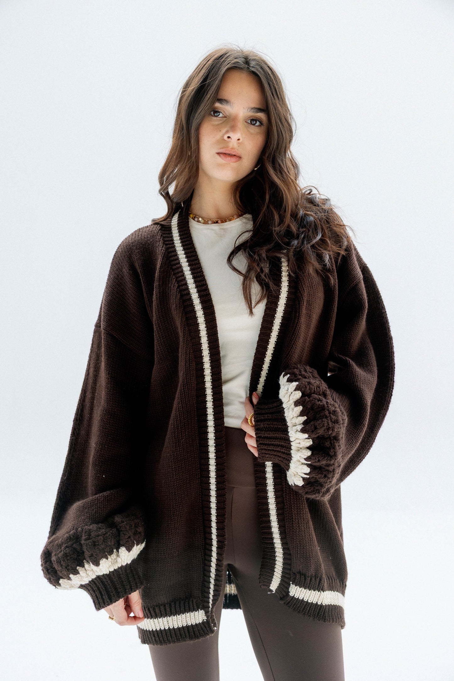 (Pre-Order) The Aura Cardigan in Brown