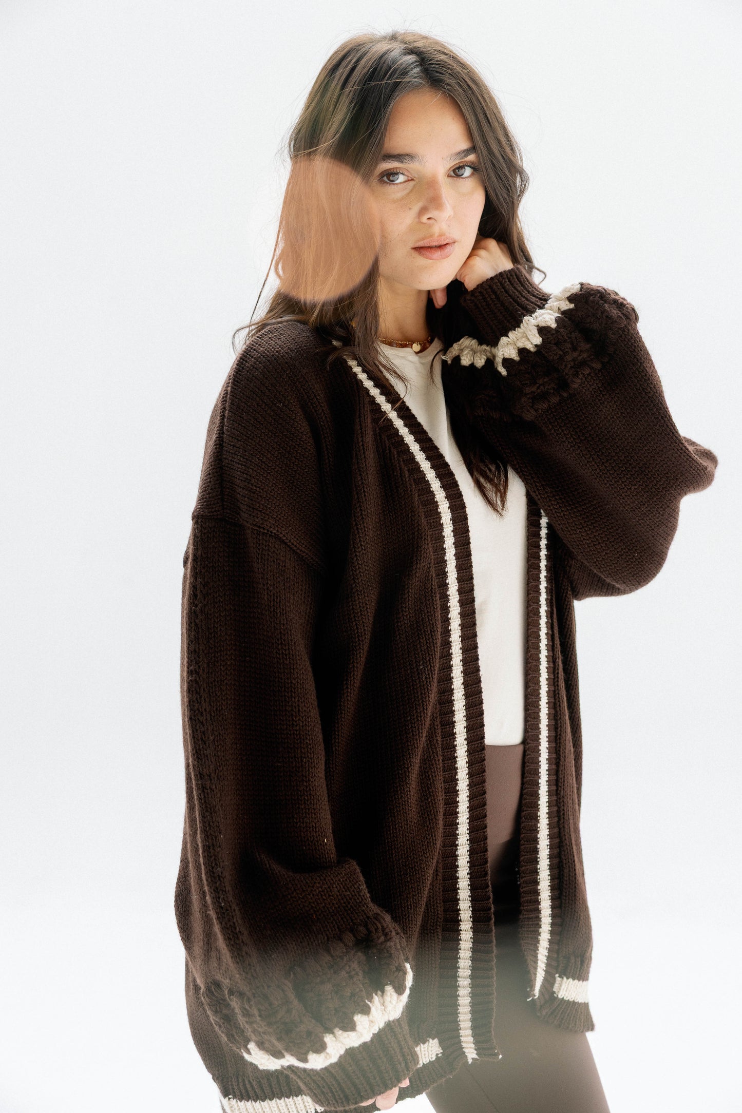 (Pre-Order) The Aura Cardigan in Brown