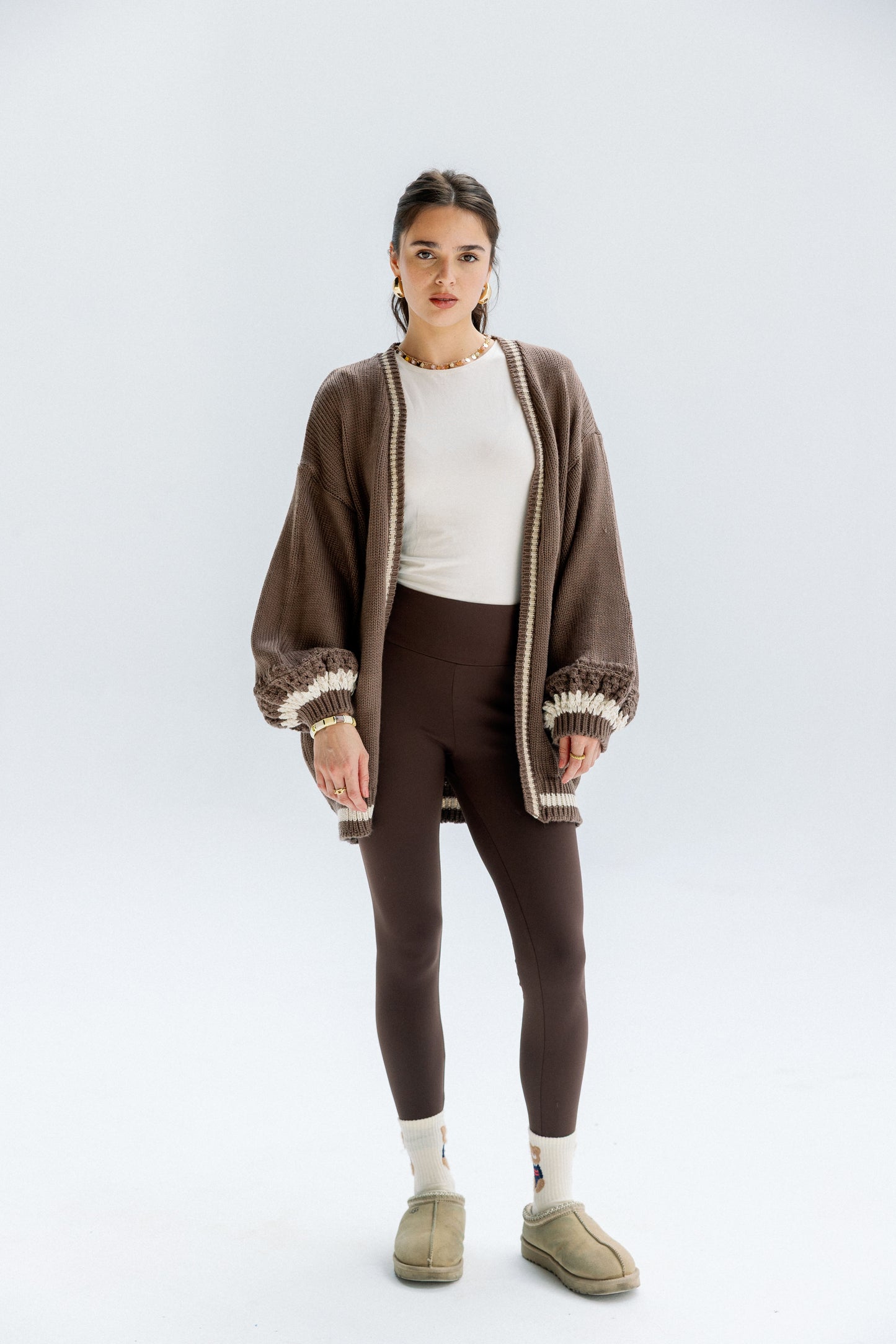 The Aura Cardigan in Cafe