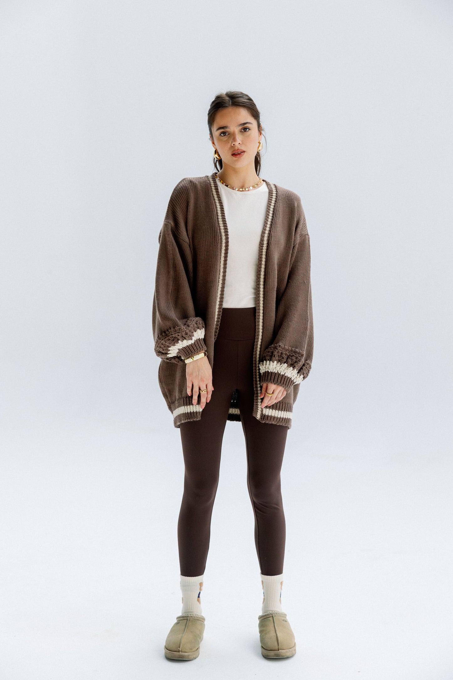 The Aura Cardigan in Cafe