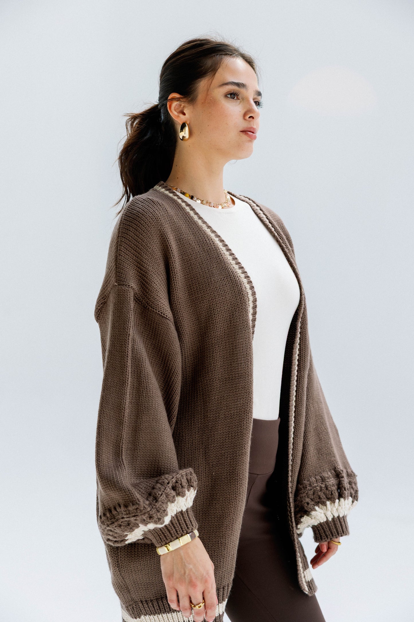 The Aura Cardigan in Cafe