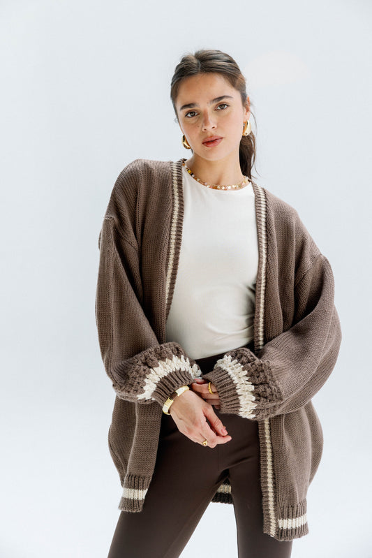 The Aura Cardigan in Cafe
