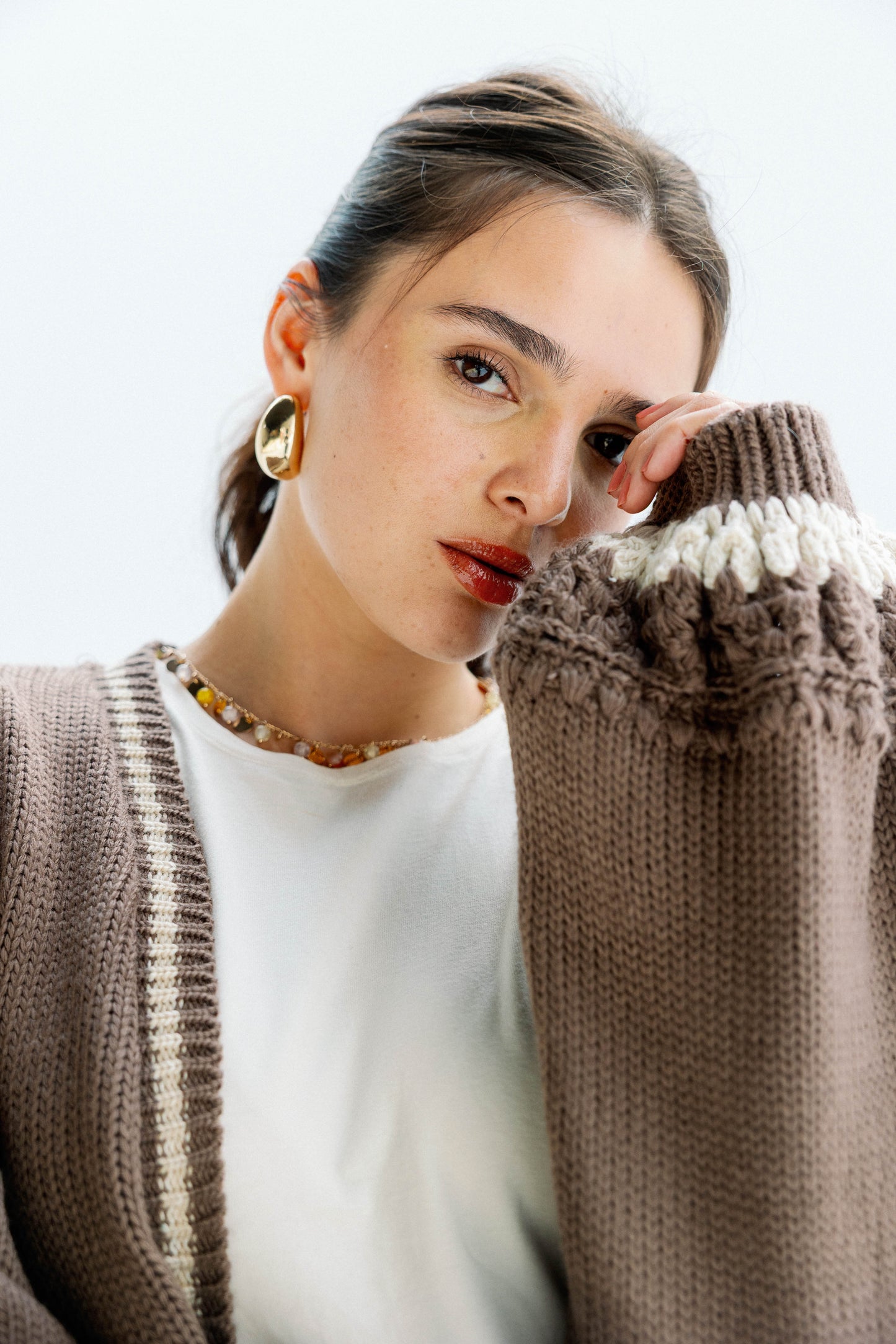 The Aura Cardigan in Cafe