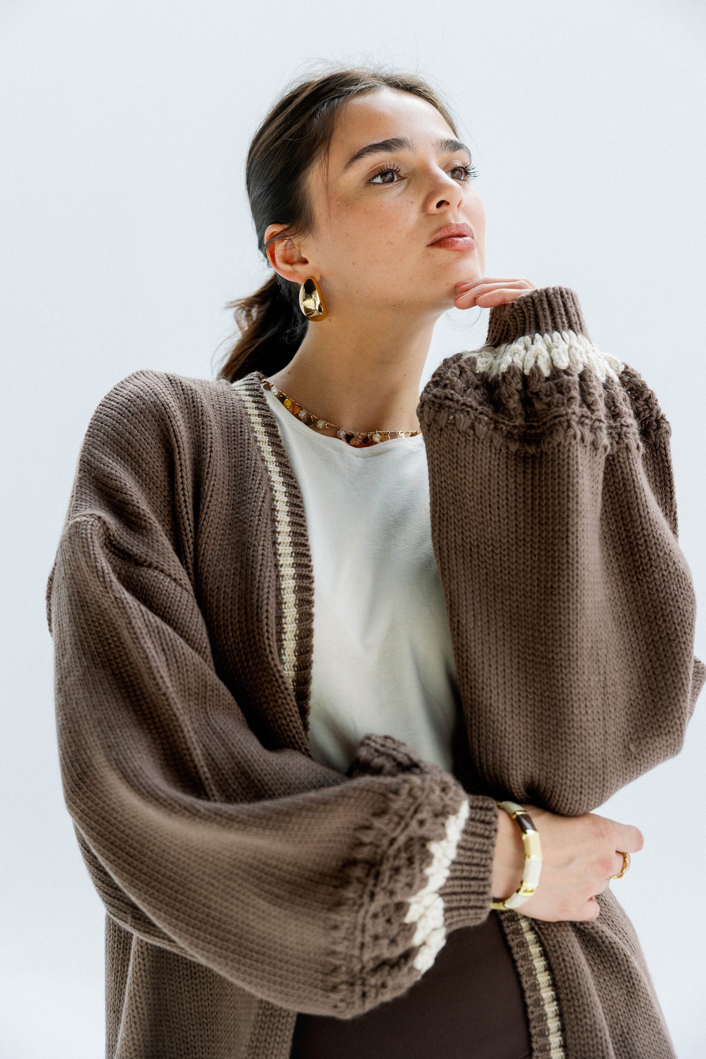 The Aura Cardigan in Cafe