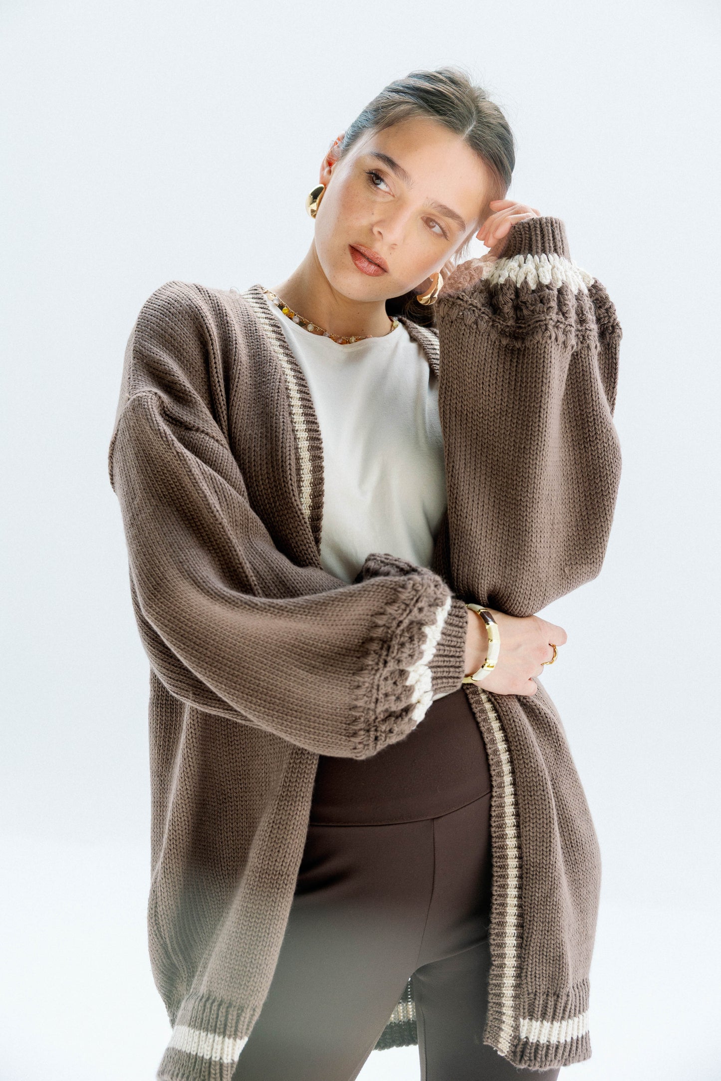 The Aura Cardigan in Cafe