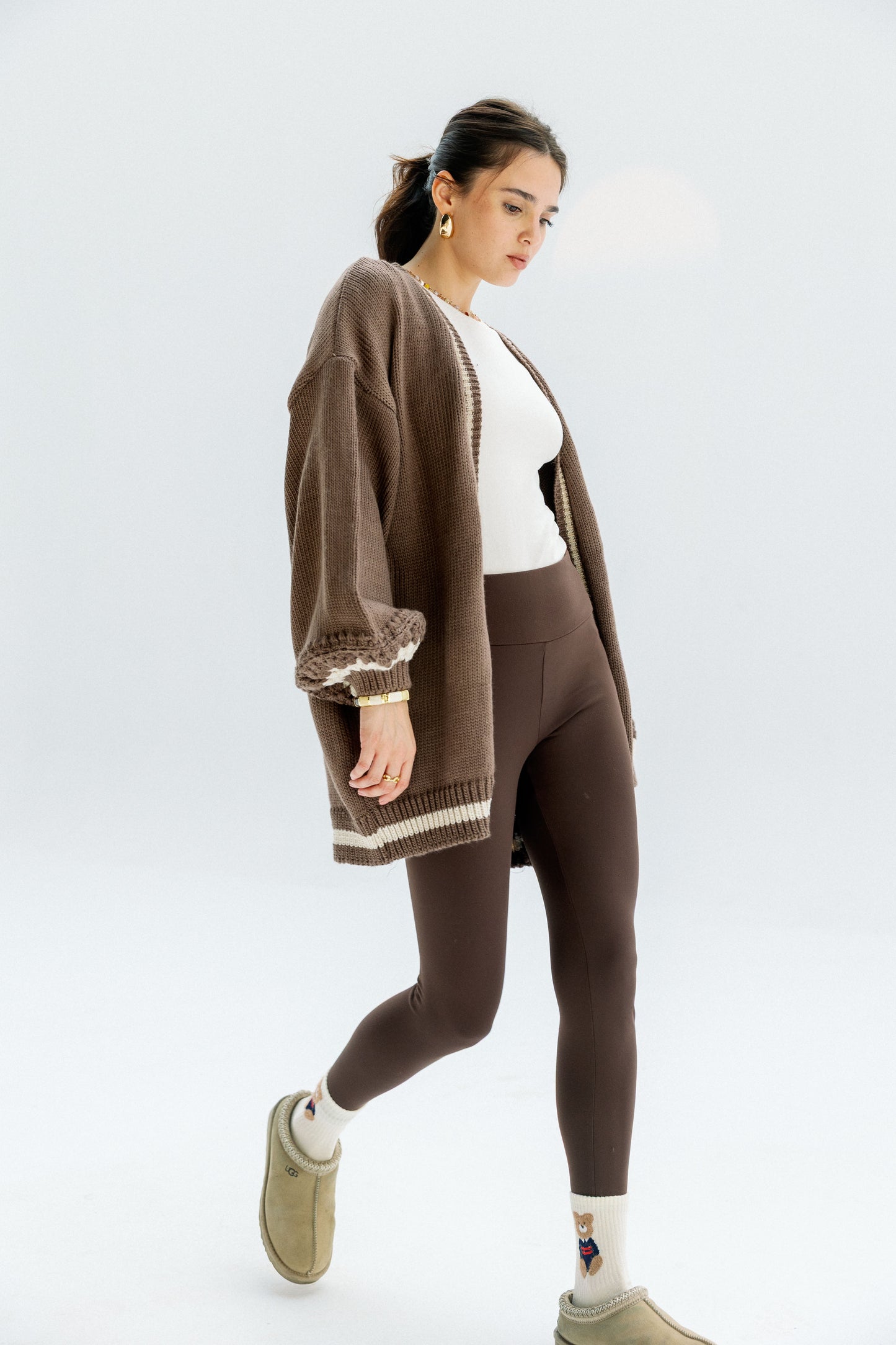 The Aura Cardigan in Cafe