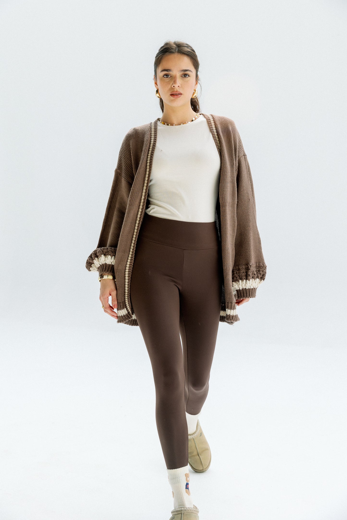The Aura Cardigan in Cafe