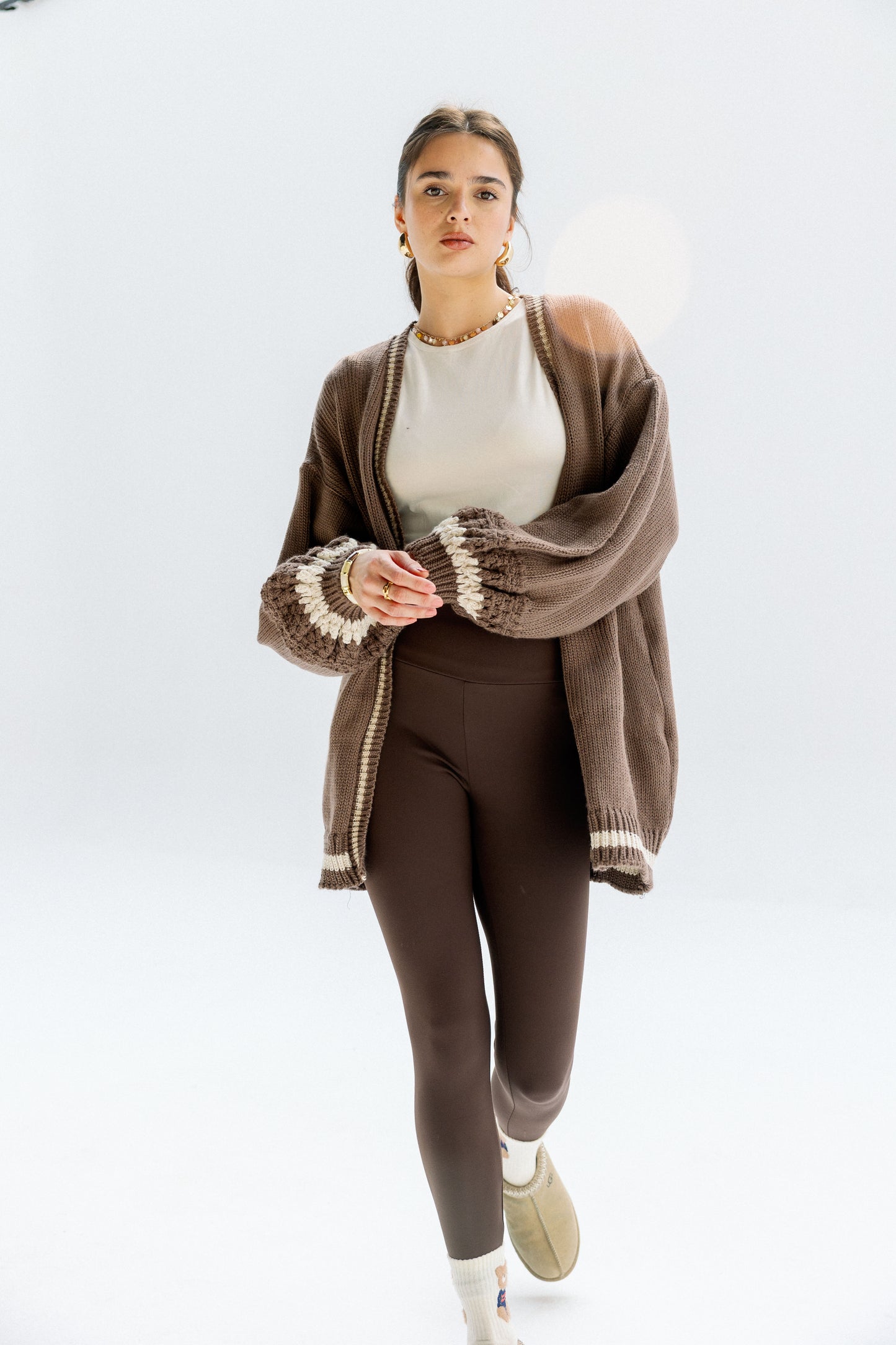 The Aura Cardigan in Cafe