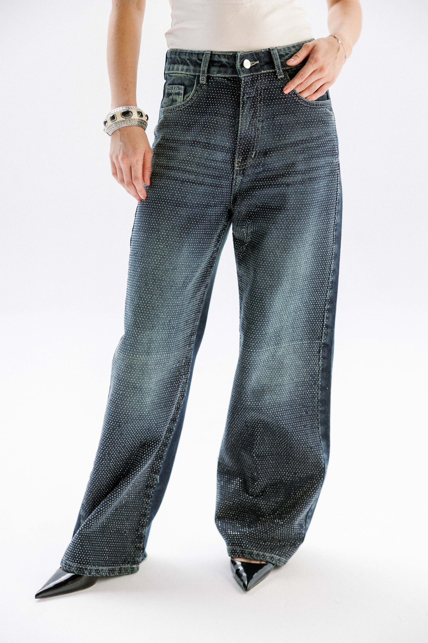 Studded Shimmer Pants