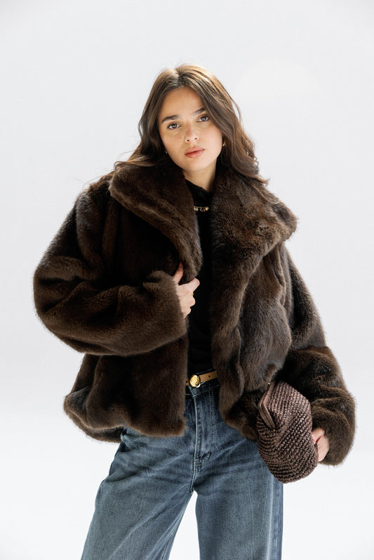 The Luxe Jacket in Brown