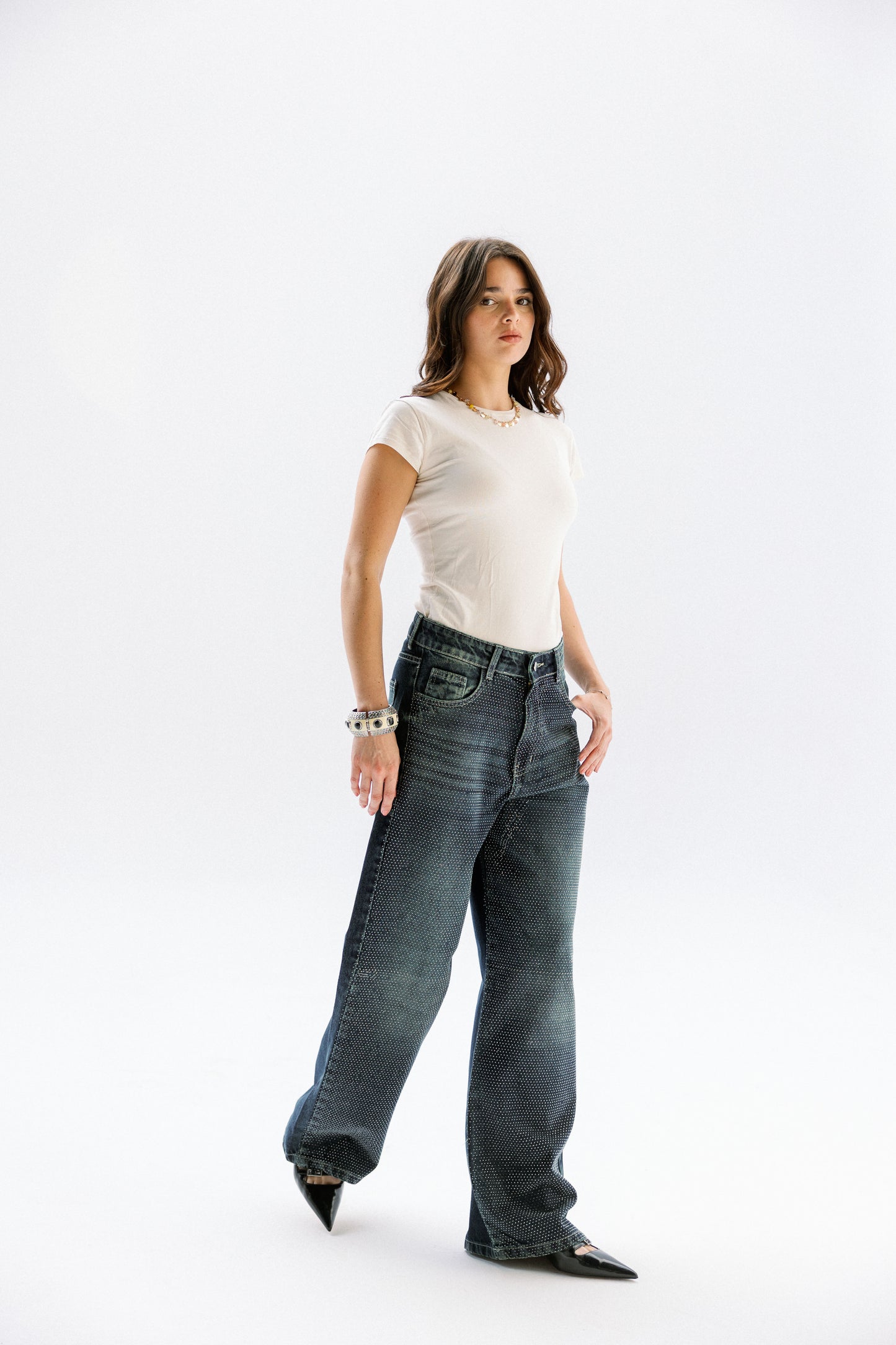 Studded Shimmer Pants