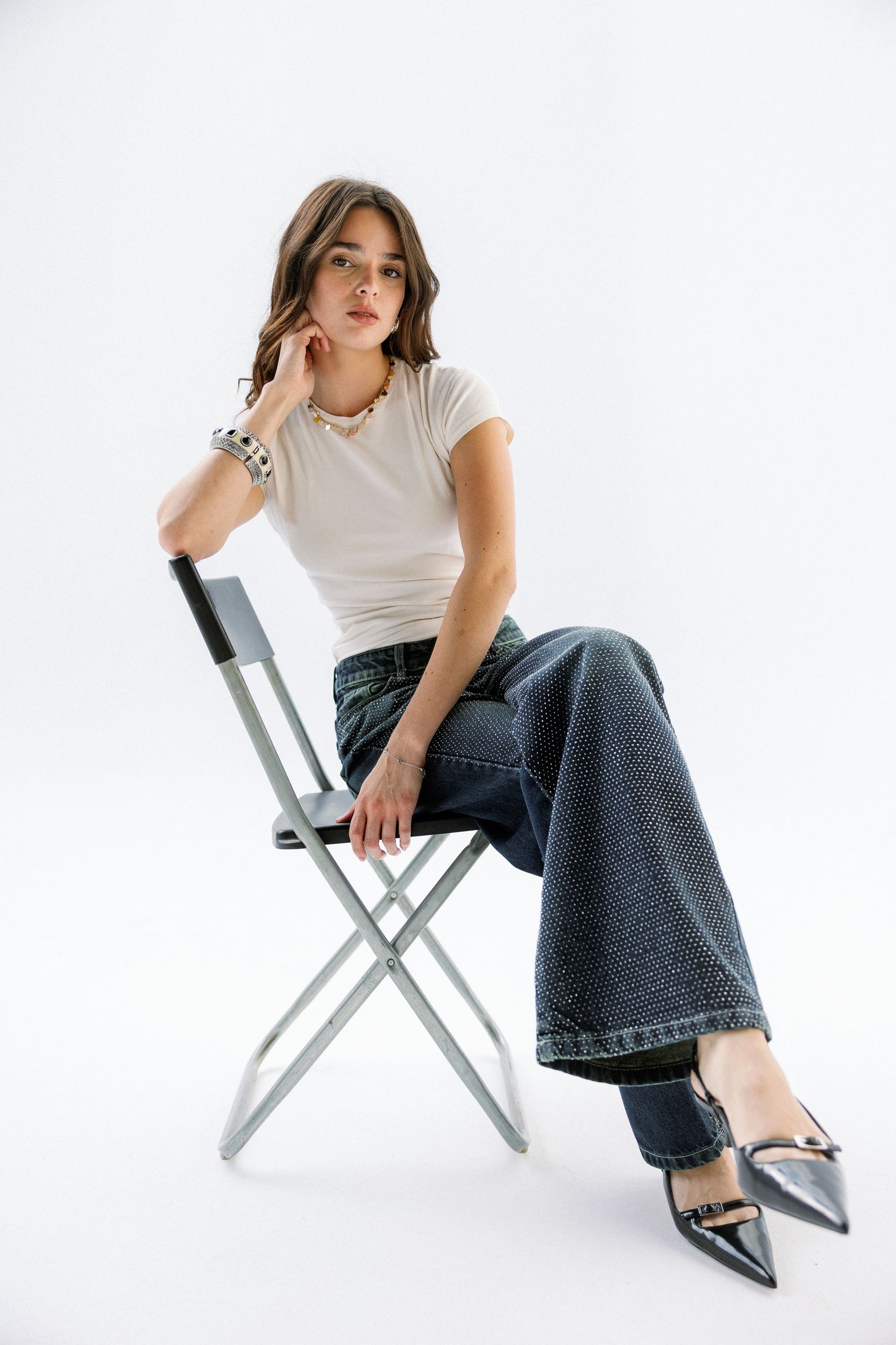 Studded Shimmer Pants