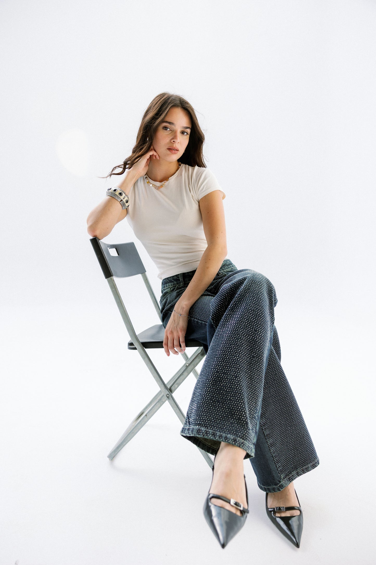 Studded Shimmer Pants