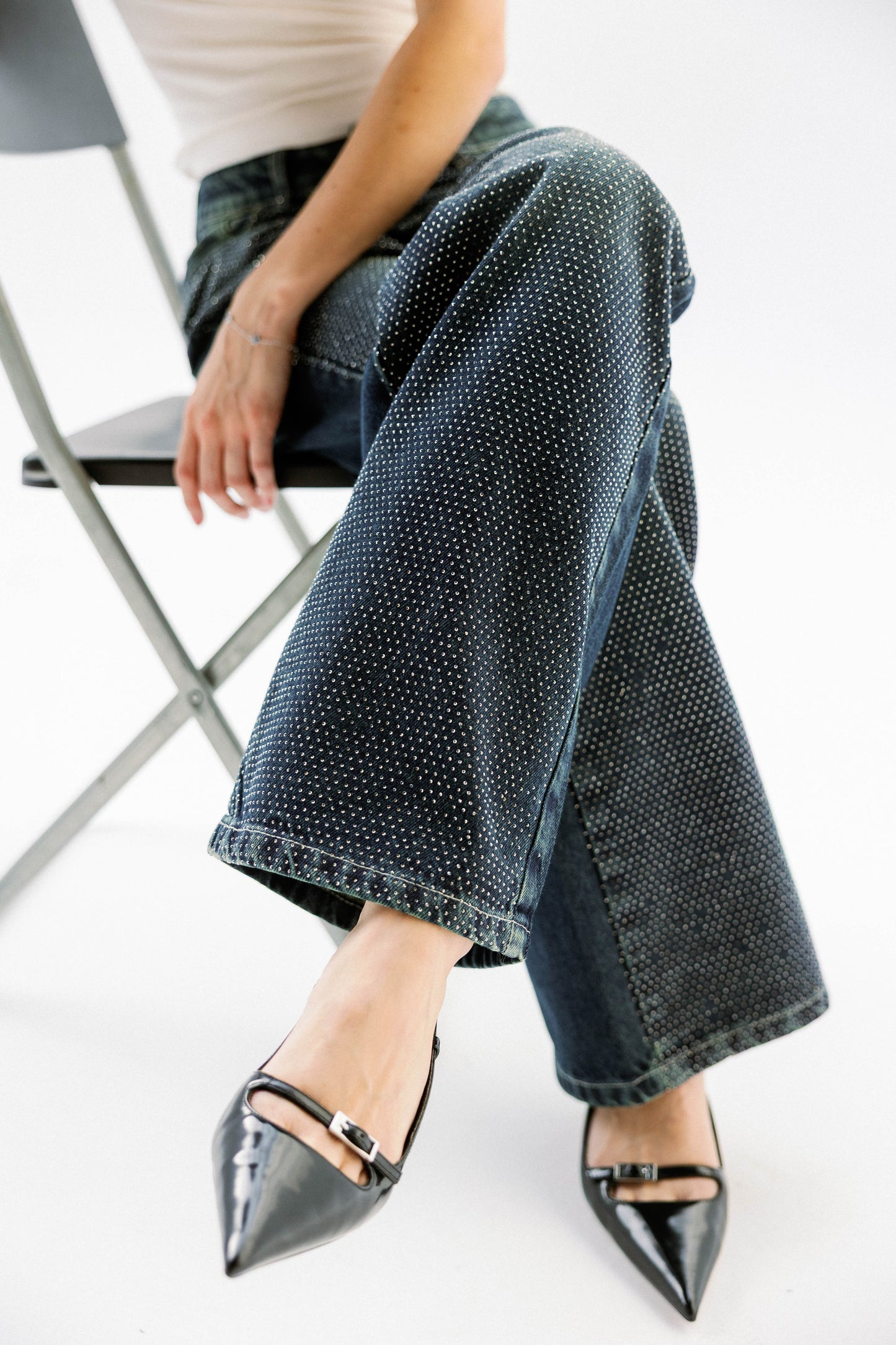 Studded Shimmer Pants