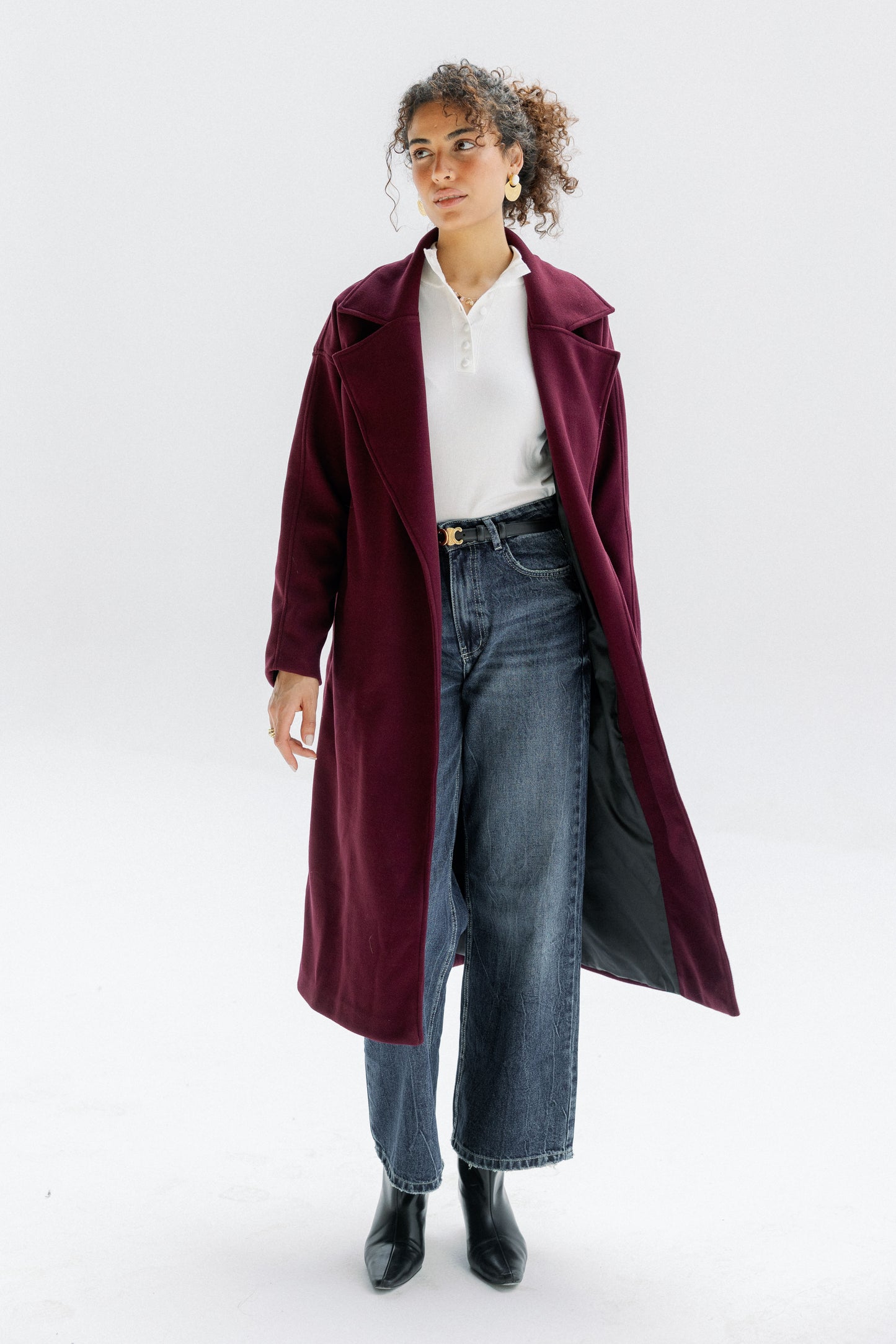City Walk Coat in burgundy